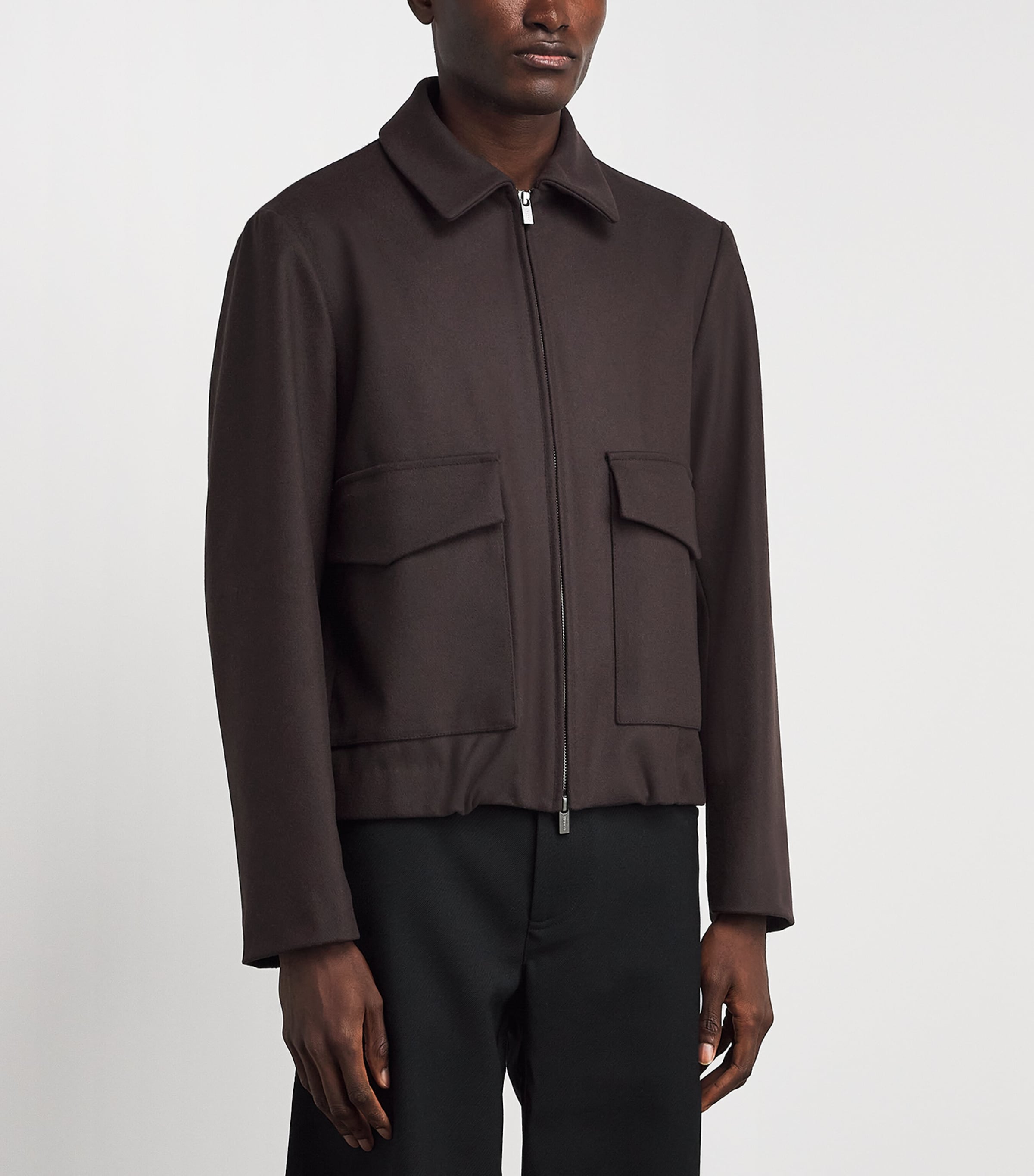 Barena Mens Wool-Blend Tailored Bomber Jacket Bruno Image 4