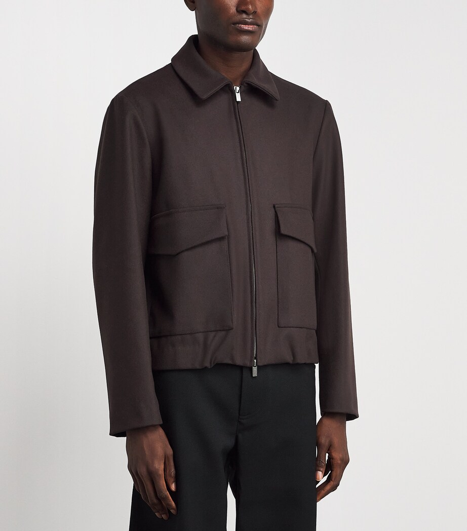 Barena Mens Wool-Blend Tailored Bomber Jacket Bruno Image 4