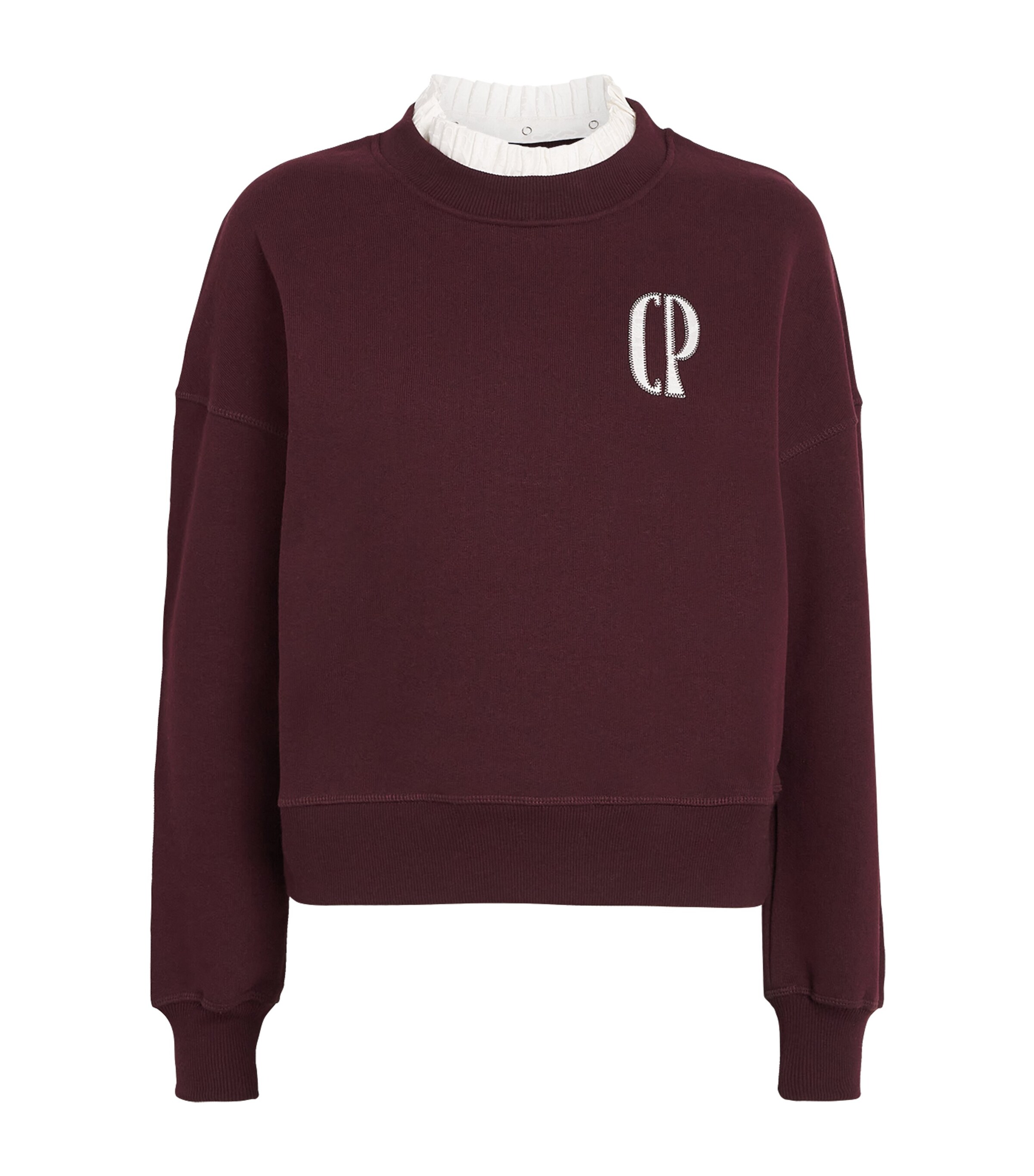Claudie Pierlot Cotton-Blend Logo Sweatshirt | Women Clothing | Tops | Sweatshirts & Hoodies | Loungewear | Lounge Tops | Women New In | Womens Clothing | Designers | Claudie Pierlot
