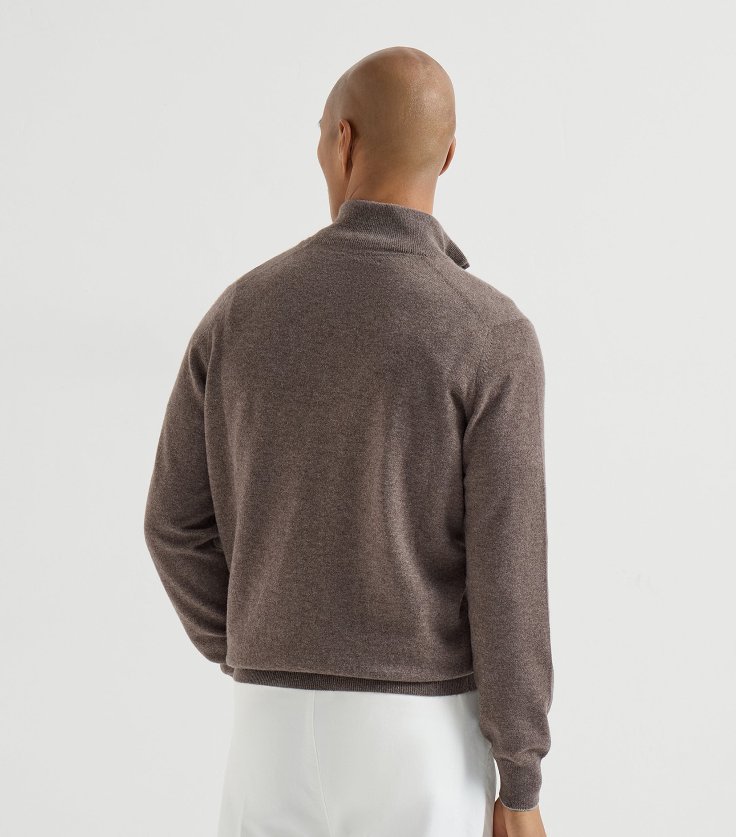Brunello Cucinelli Mens Cashmere Half-Zip Sweater Image 4