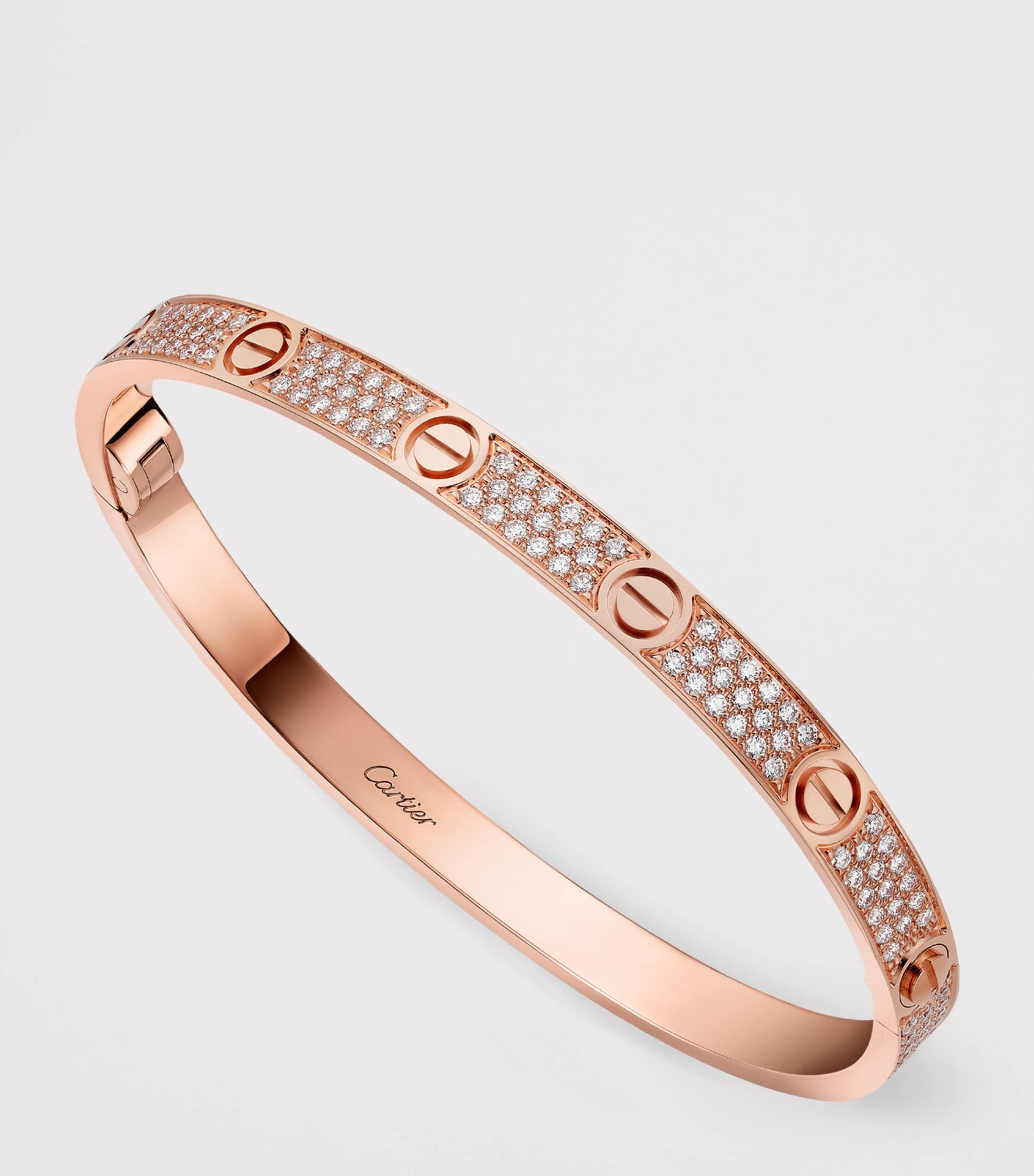 Medium Rose Gold and Diamond LOVE Bracelet ROSE GOLD Image 5