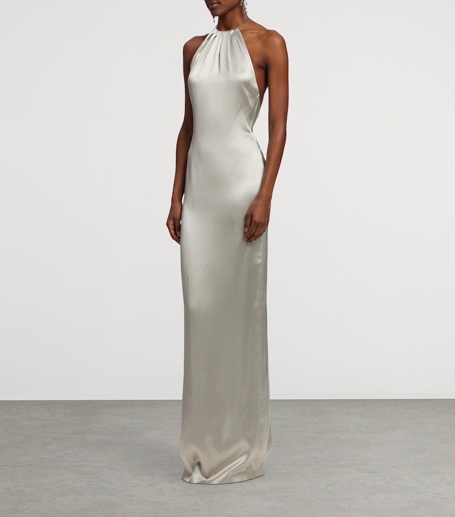 Stretch-Satin Corra Maxi Dress MIST Image 6