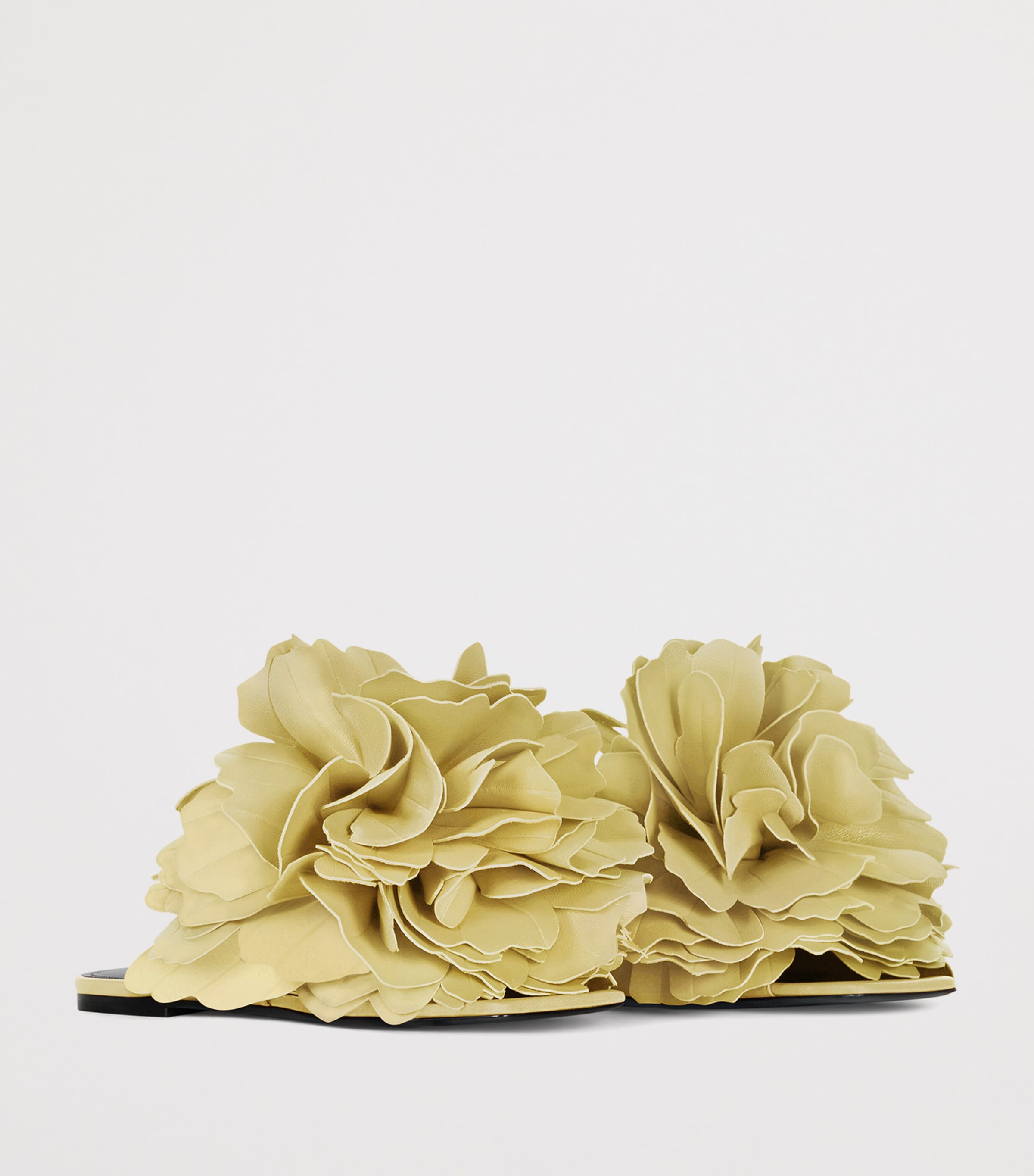 Givenchy Leather Boudoir Rose Sandals Pale Yellow Image 2