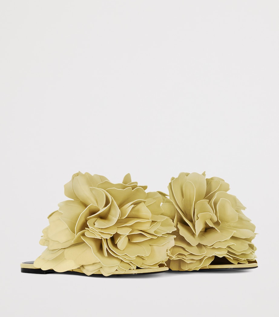 Givenchy Leather Boudoir Rose Sandals Pale Yellow Image 2