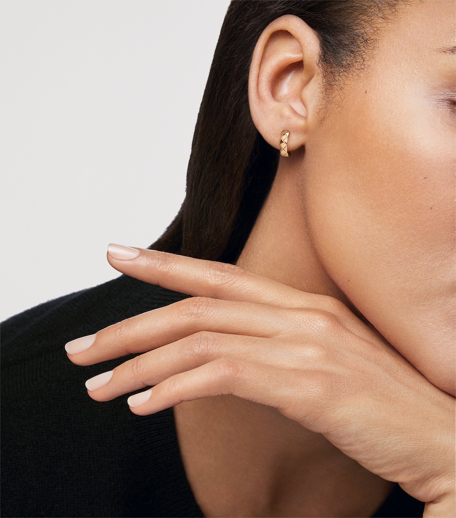 Mini Beige Gold Coco Crush Single Hoop Earring BEIGE Image 2