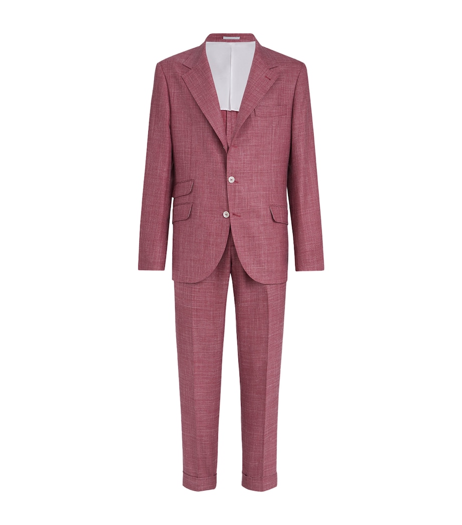 Brunello Cucinelli Mens Wool-Linen-Silk 2-Piece Suit Image 1