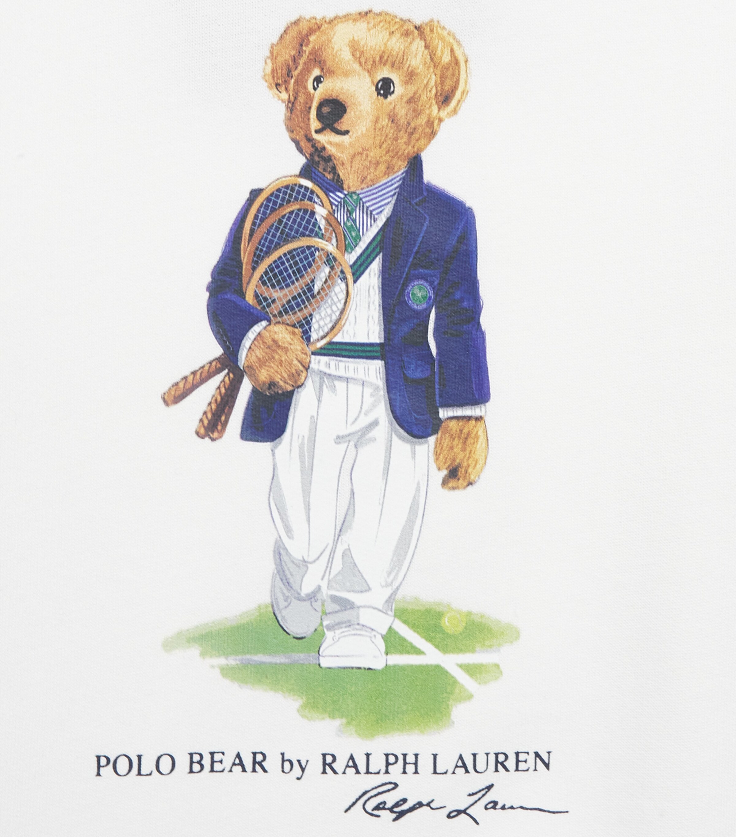 Ralph Lauren Kids x Wimbledon Polo Bear Sweatshirt (2-7 Years) White Image 3