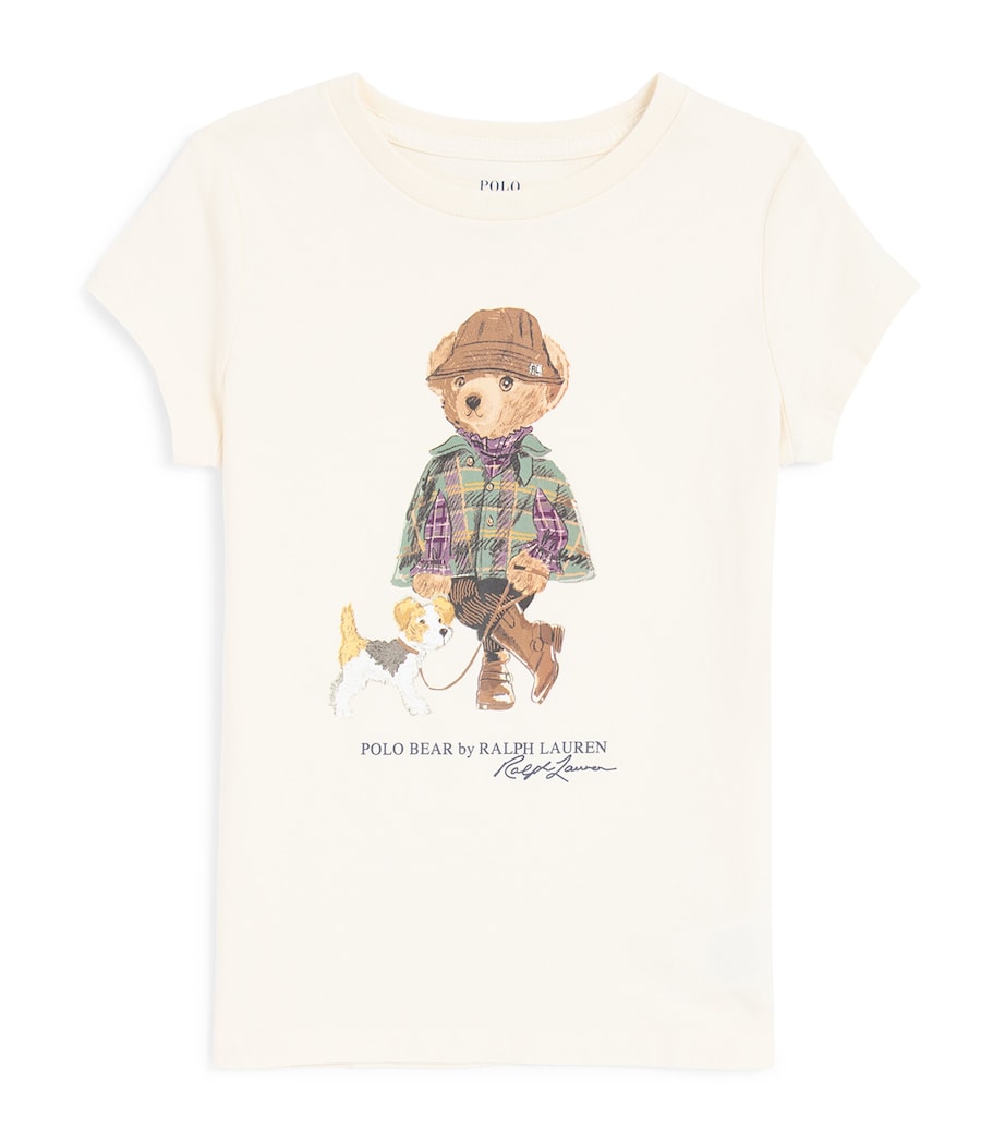 Ralph Lauren Kids Cotton Polo Bear T-Shirt (2-6 Years) Estate Cream Image 1
