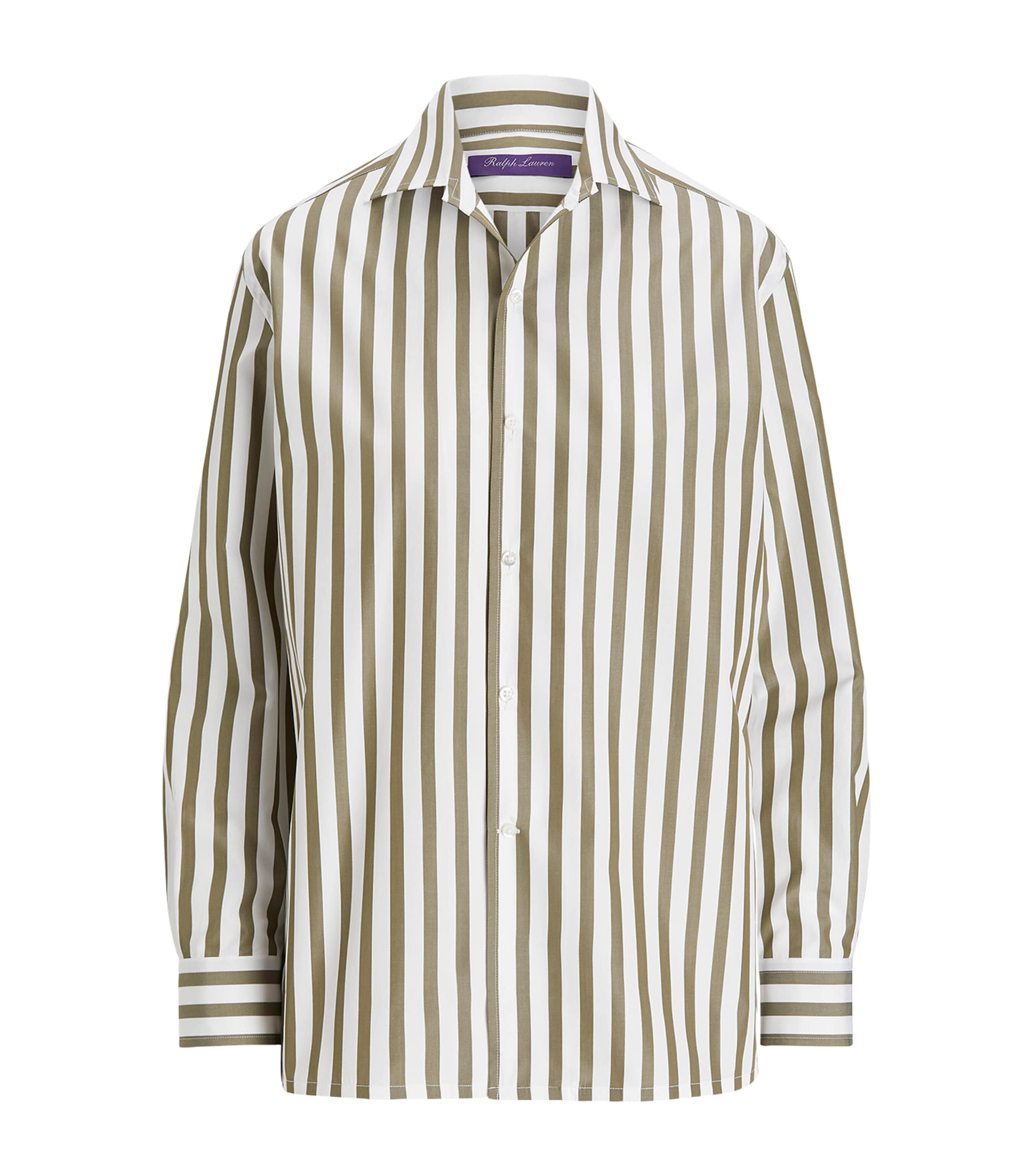Ralph Lauren Striped Capri Shirt In Black