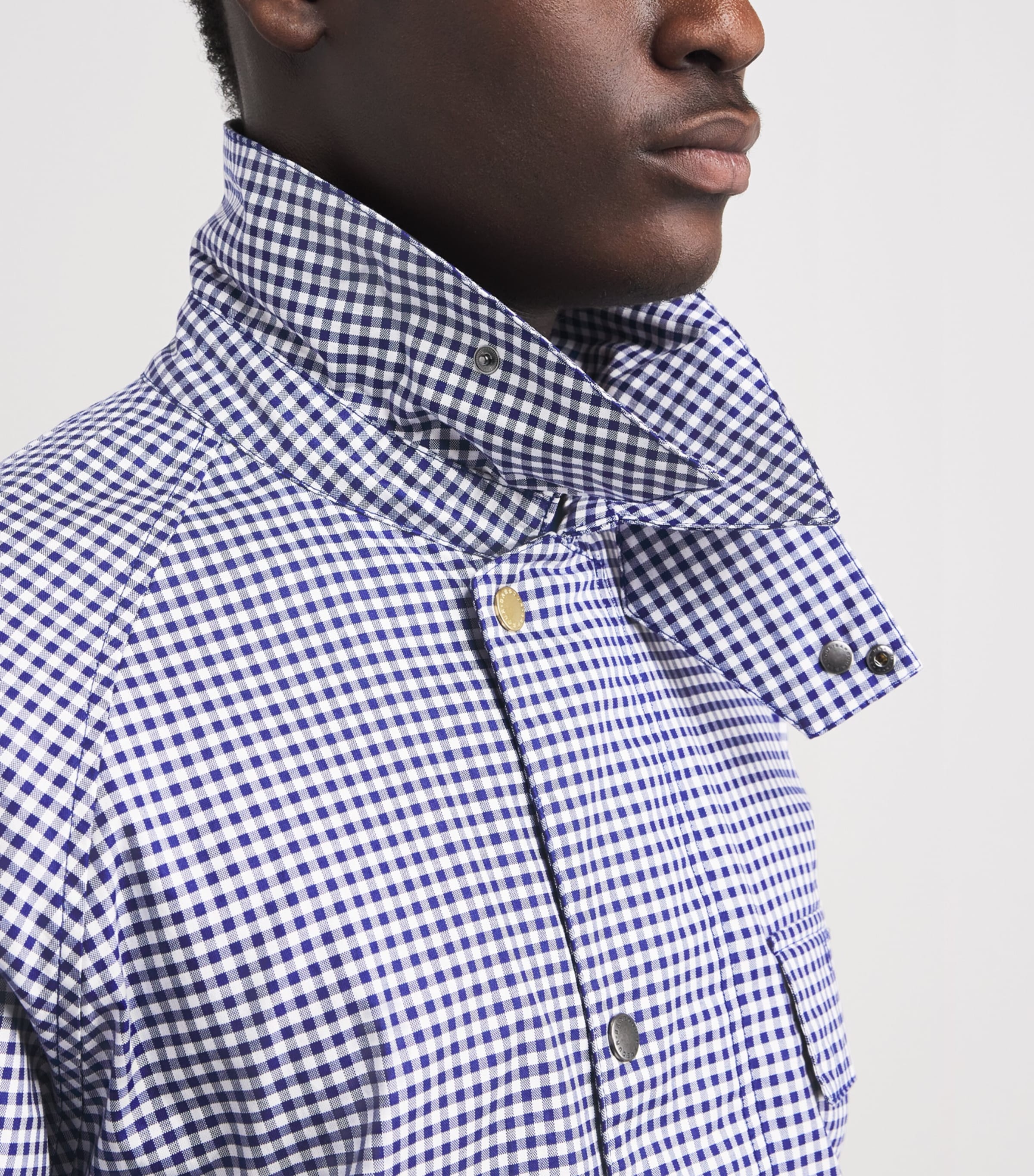 Barbour Mens x Paul Smith Check Transport Casual Jacket Image 3