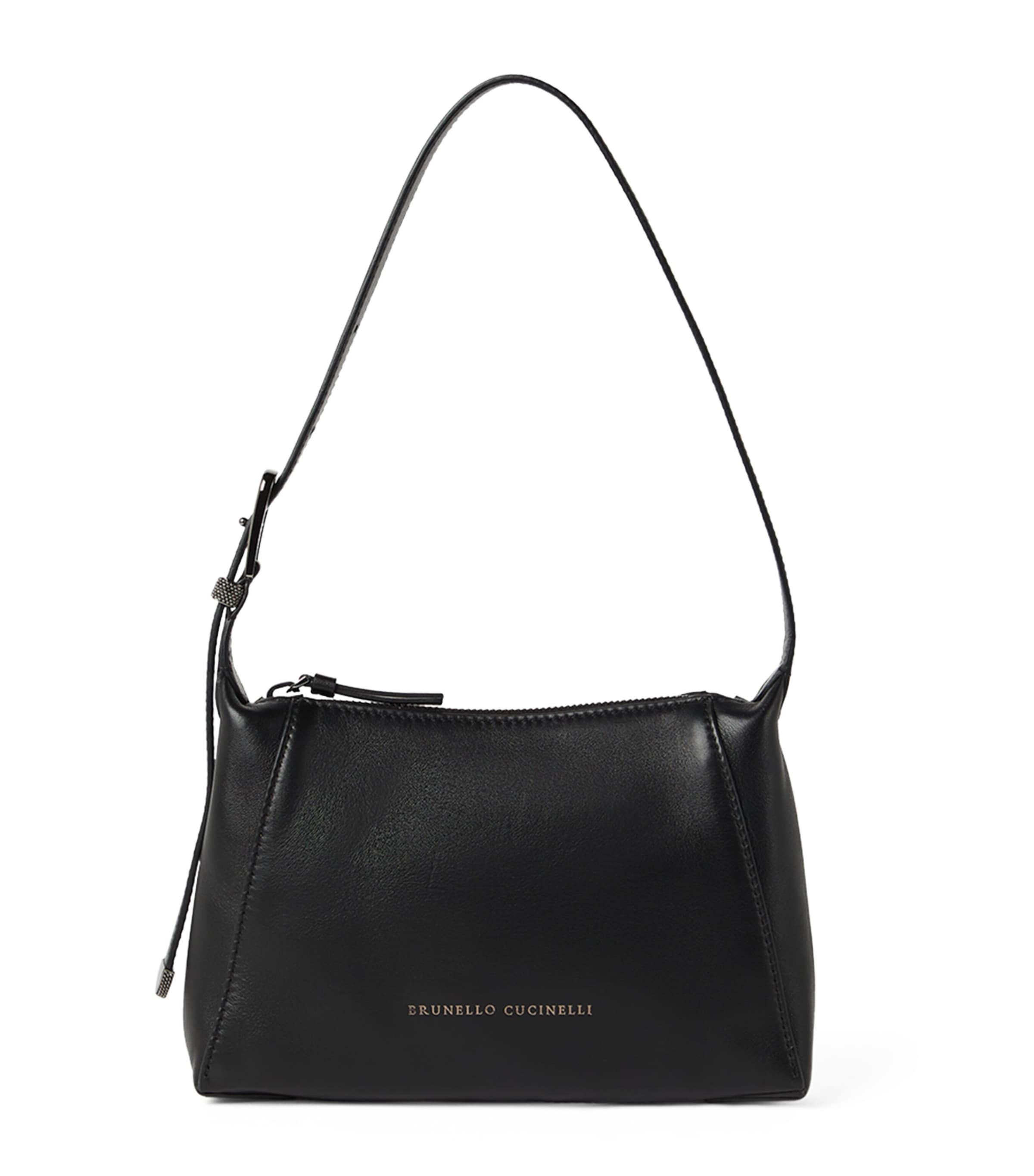 BRUNELLO CUCINELLI LEATHER BC DUO SHOULDER BAG