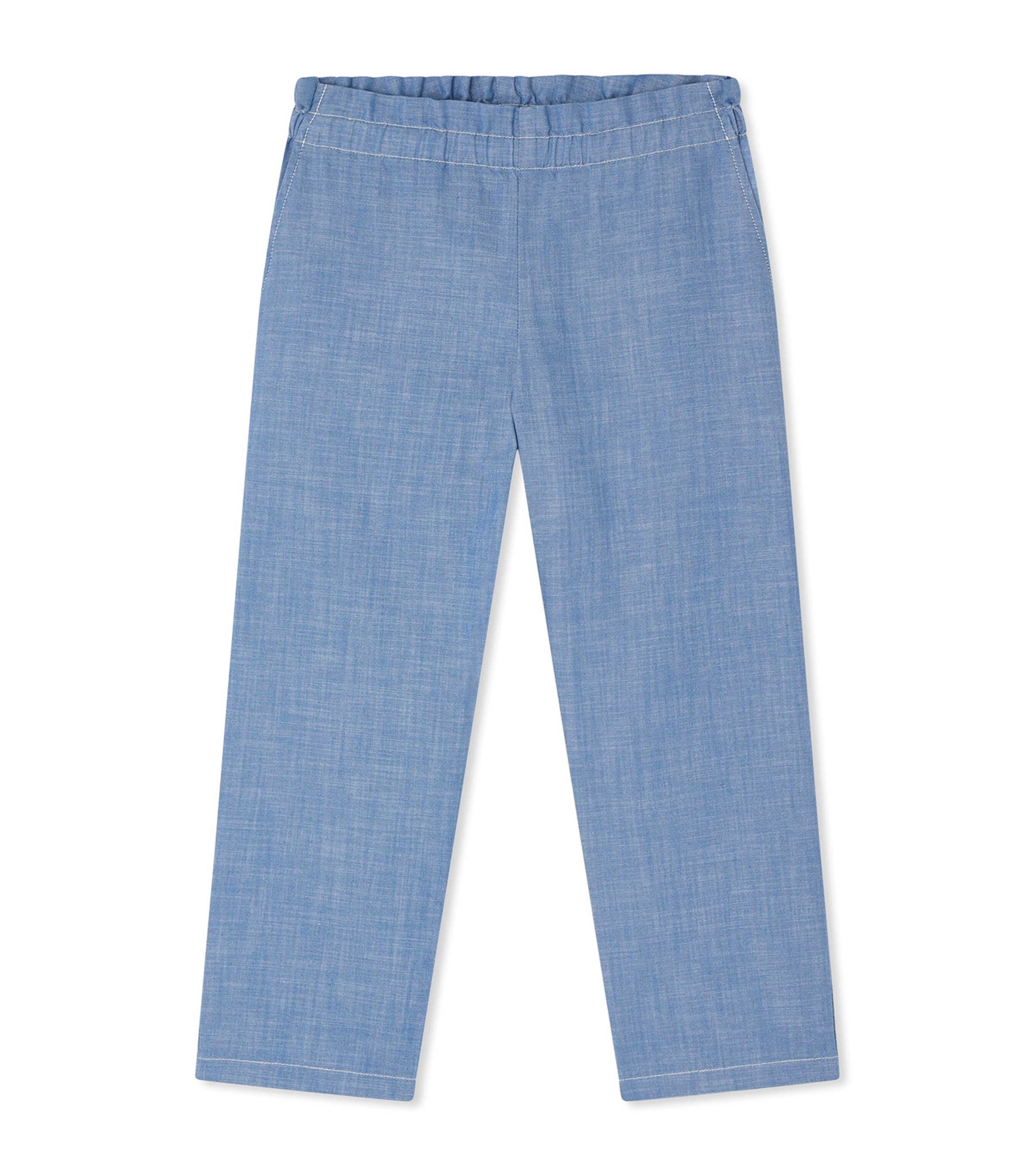 Bonpoint Cotton Chambray July Trousers (10-14 Years) Bleu Image 1