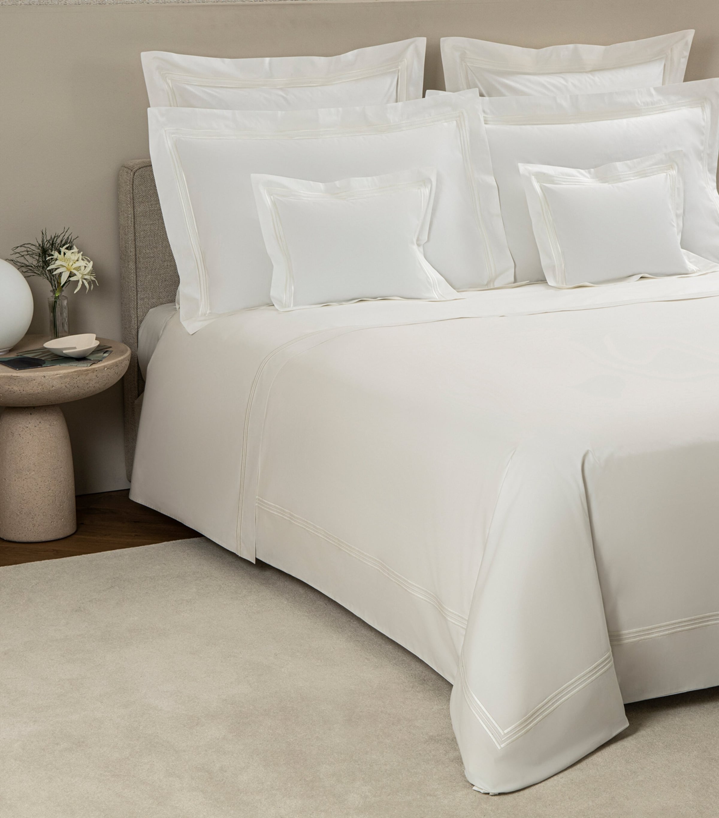 Triplo Bourdon King XL Duvet Cover (240cm x 220cm) BB14 - BIANCO/MILK Image 3