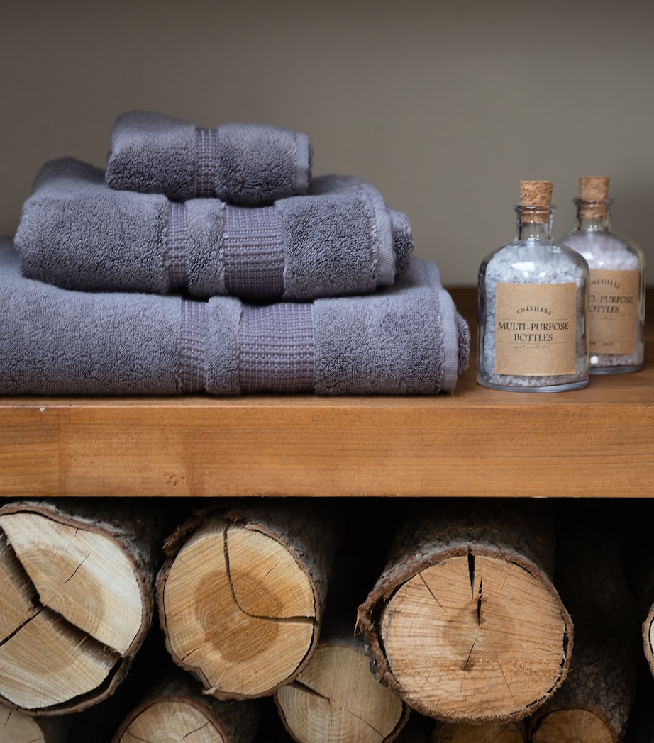 Cotton Pera Bath Towel (70cm x 140cm) DARK FROST Image 2