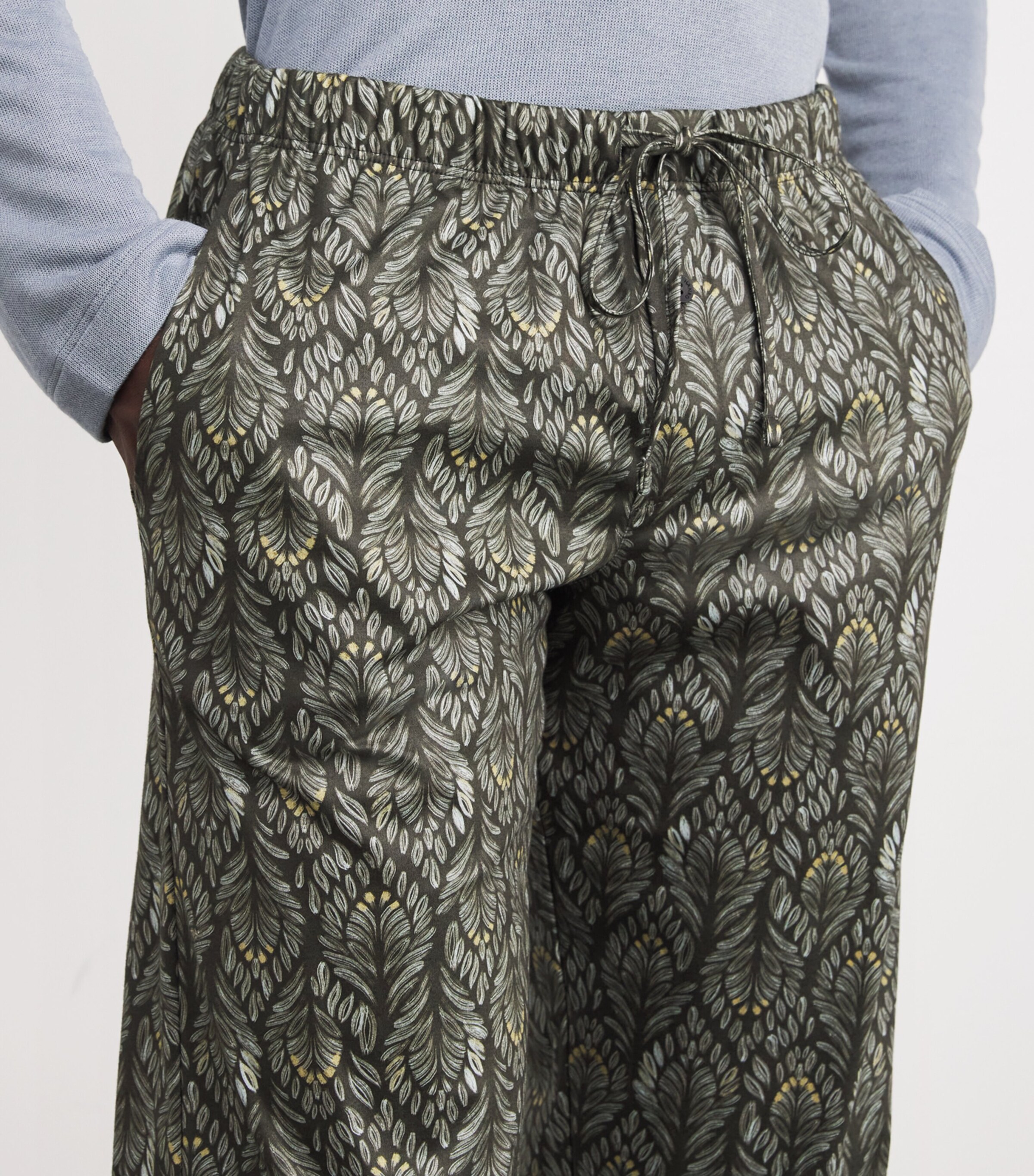 Cotton Night & Day Lounge Trousers 3034 LICHEN PATTERN Image 7