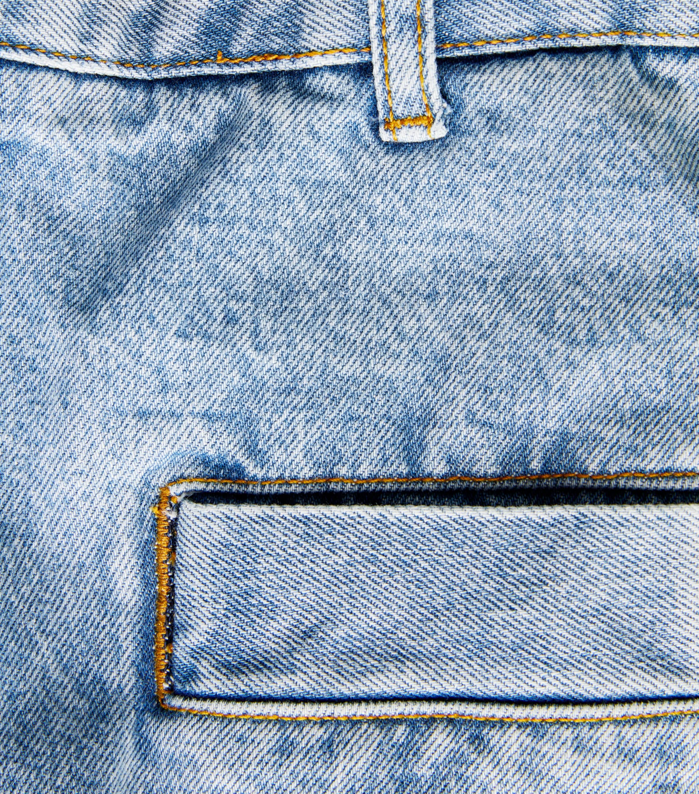 Sandro Paris Womens Zip Wide-Leg High-Rise Jeans Blue Jean Image 5