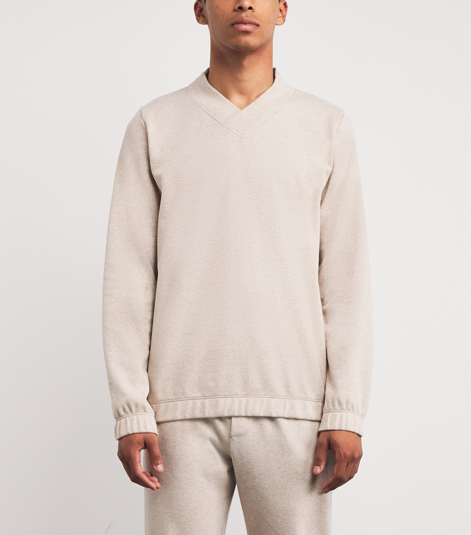 Cotton-Blend Cozy Living Sweatshirt 2895 CAMEL MELANGE Image 3