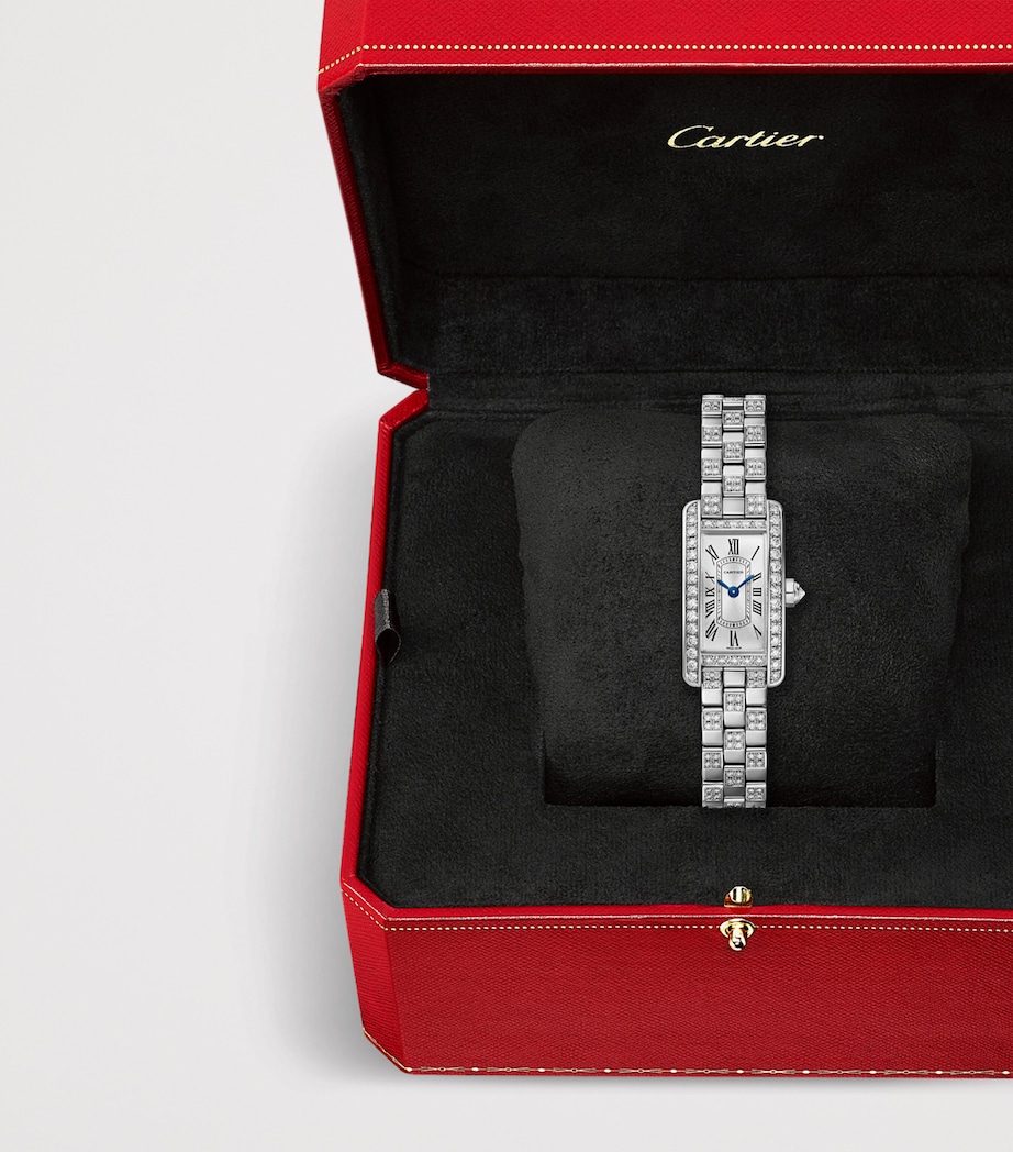 Cartier Mini White Gold and Diamond Tank Américaine Watch 15.2mm White Gold Image 7