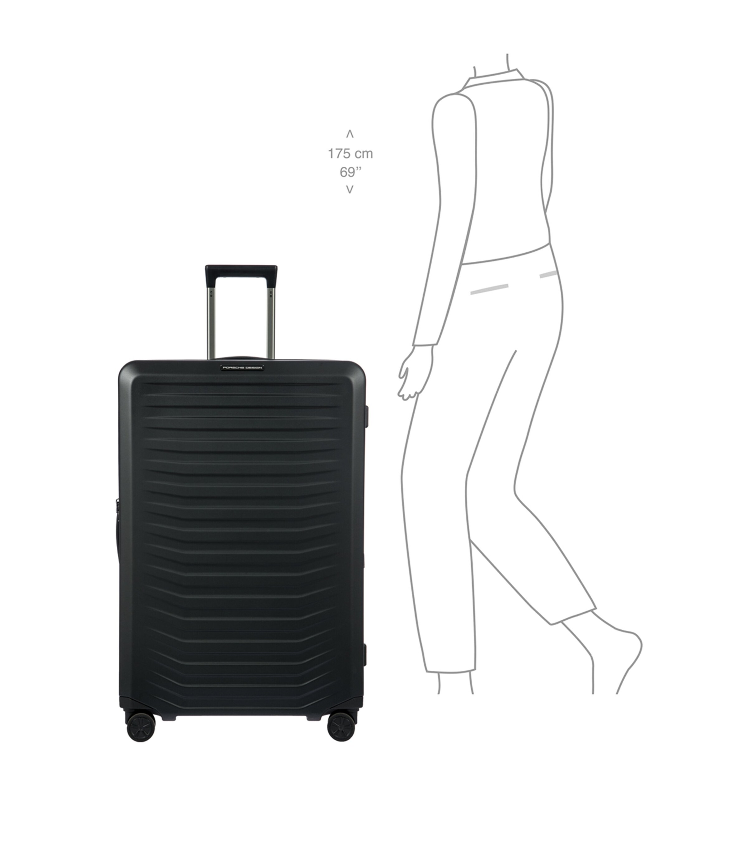 Porsche Design Roadster Hardside Suitcase (82cm) Matt Black Image 11