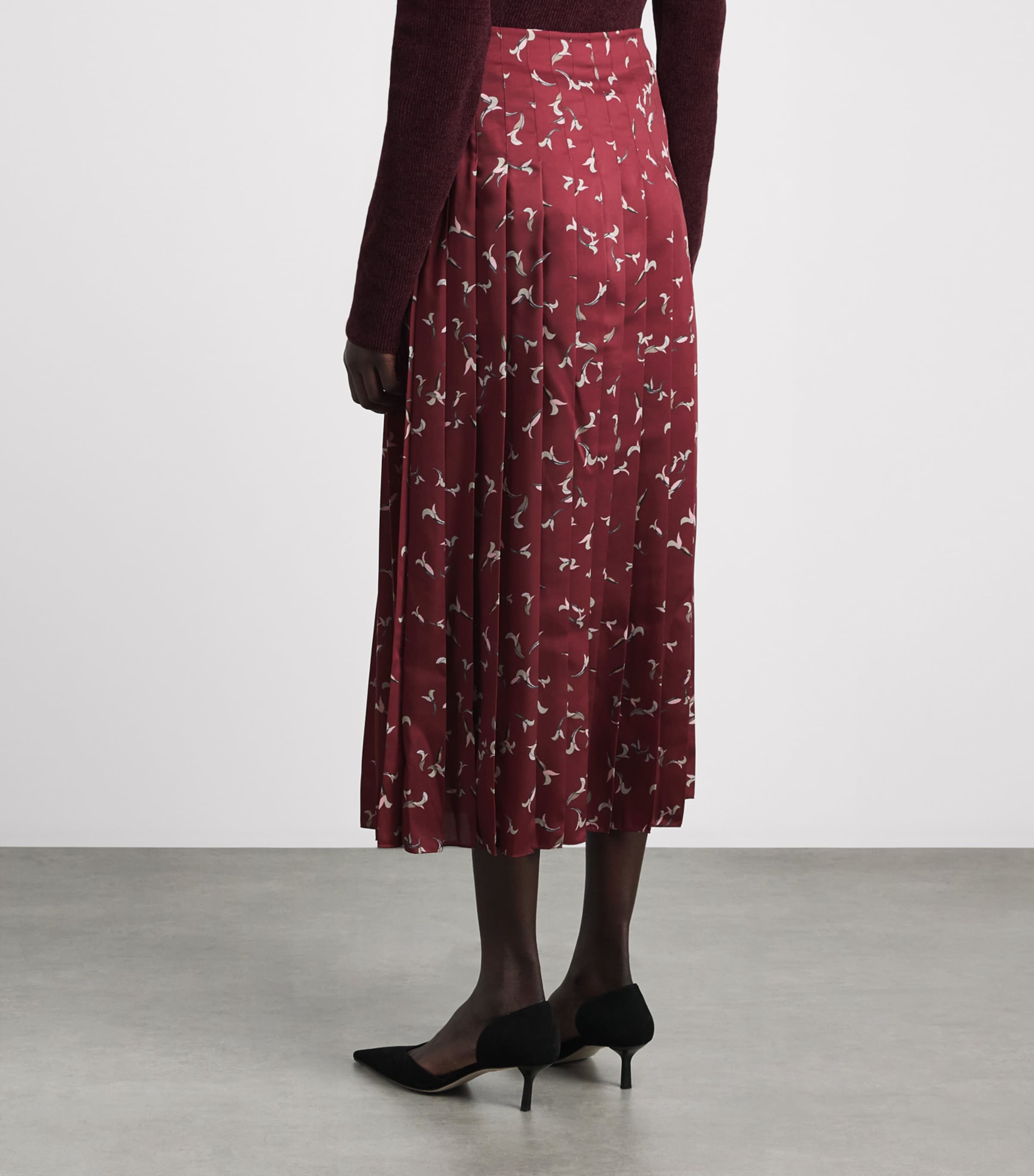 Altuzarra Womens Pleated Monti Midi Skirt Btncl Image 5
