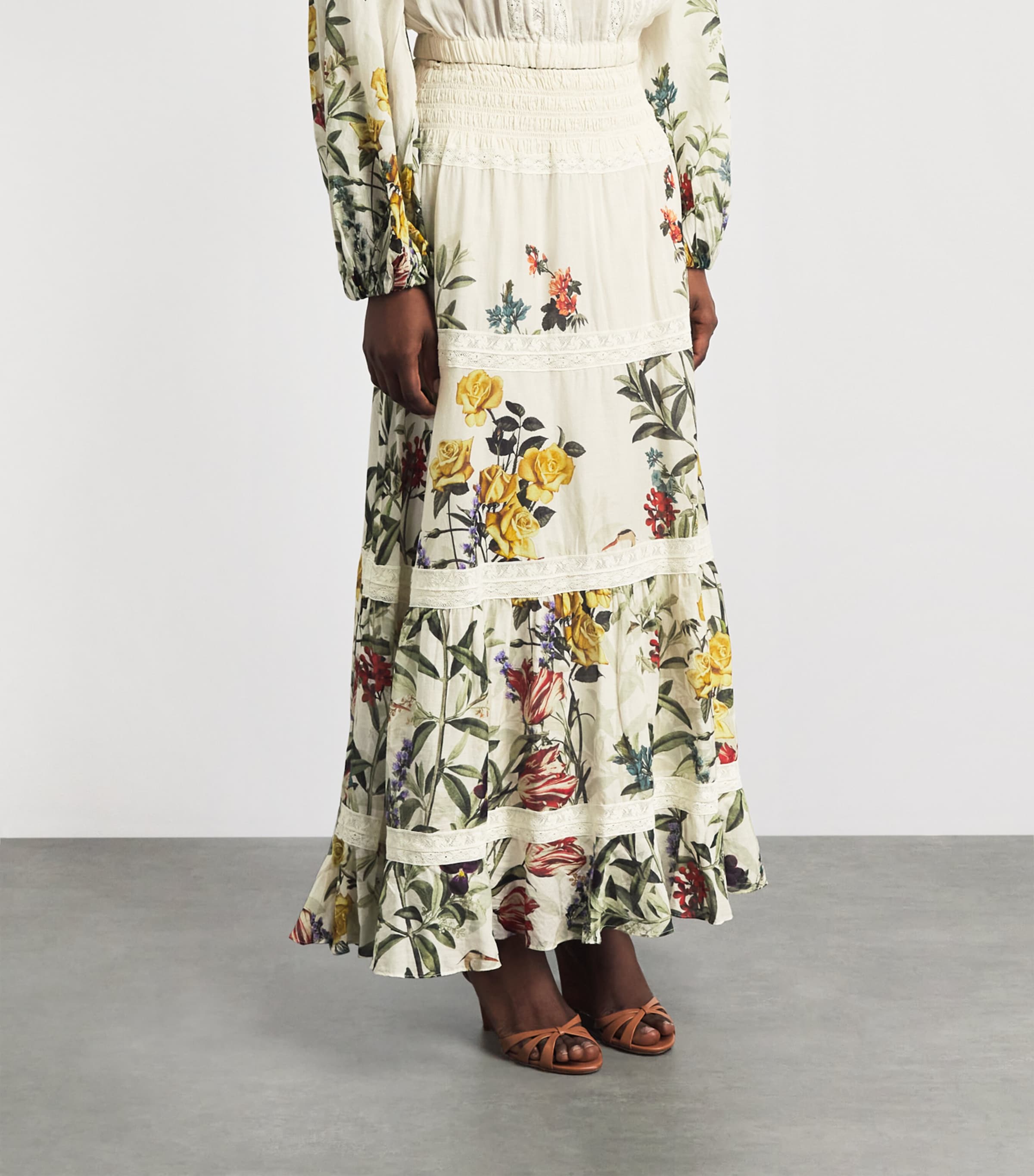 Alice+Olivia Womens Cotton Stevie Maxi Dress Dsrt Sprgs Vnla Image 4