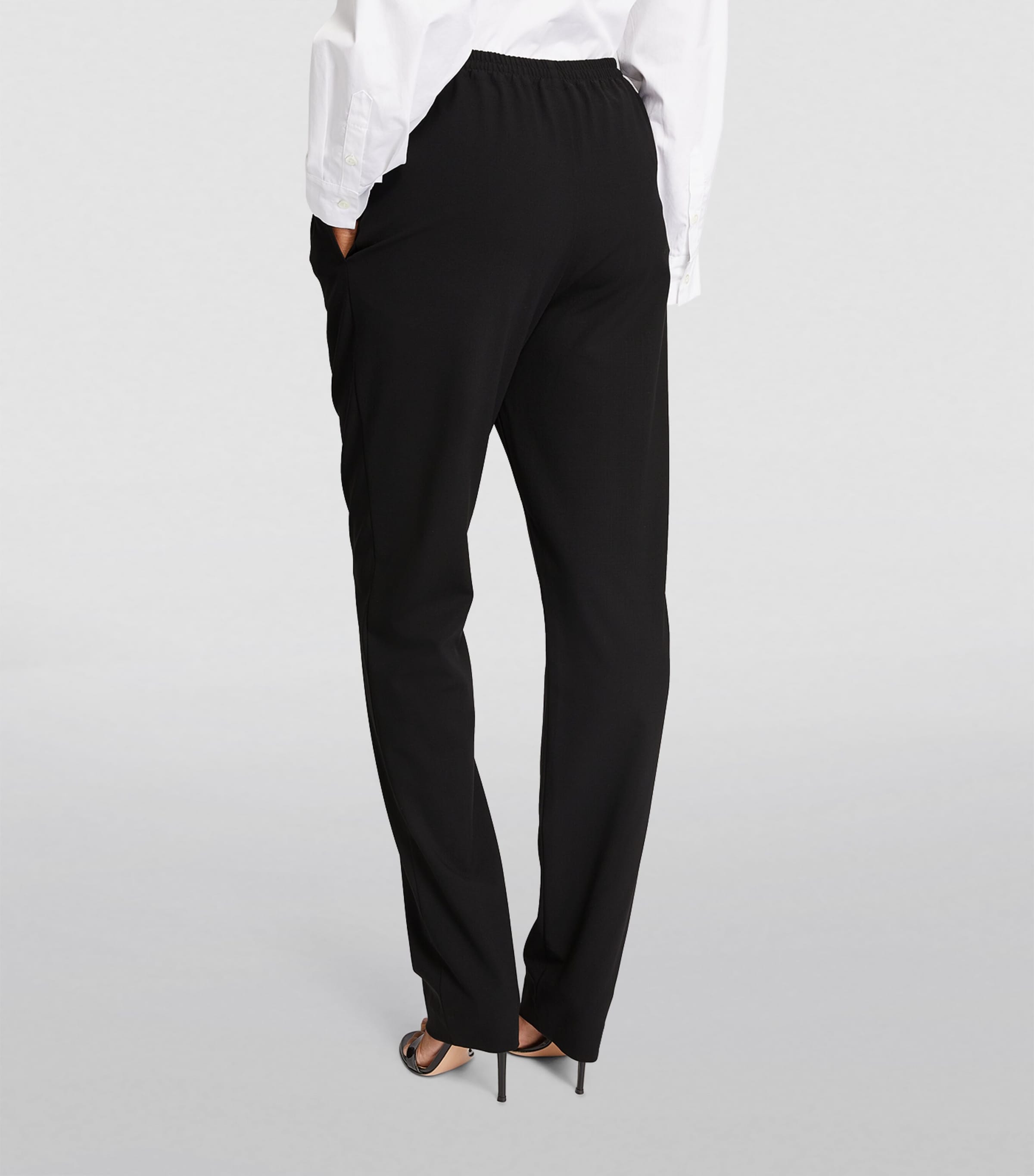 Wool-Rich Trousers BLACK Image 4
