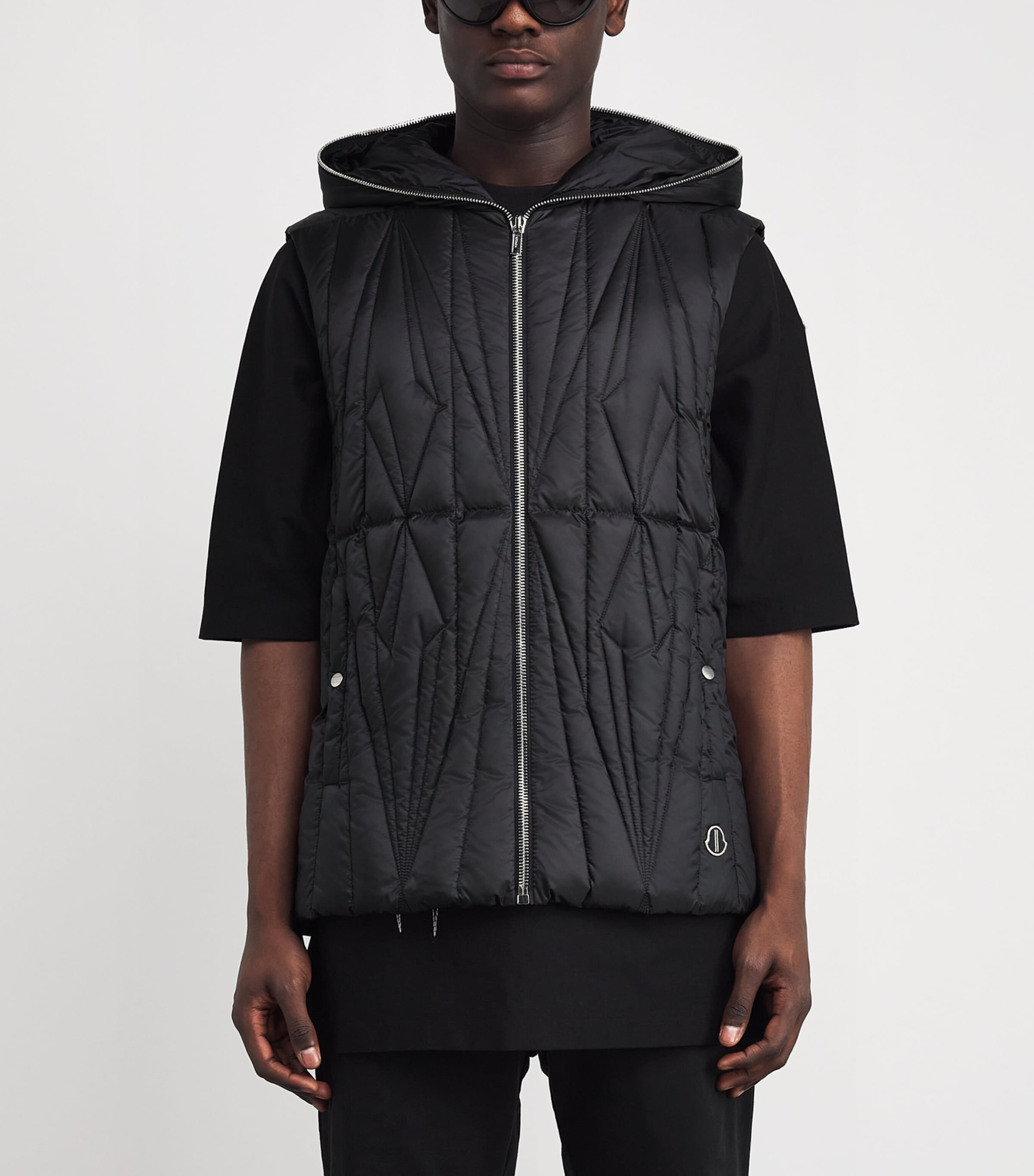 x Moncler Down Geocamo Gilet 999 - BLACK Image 3