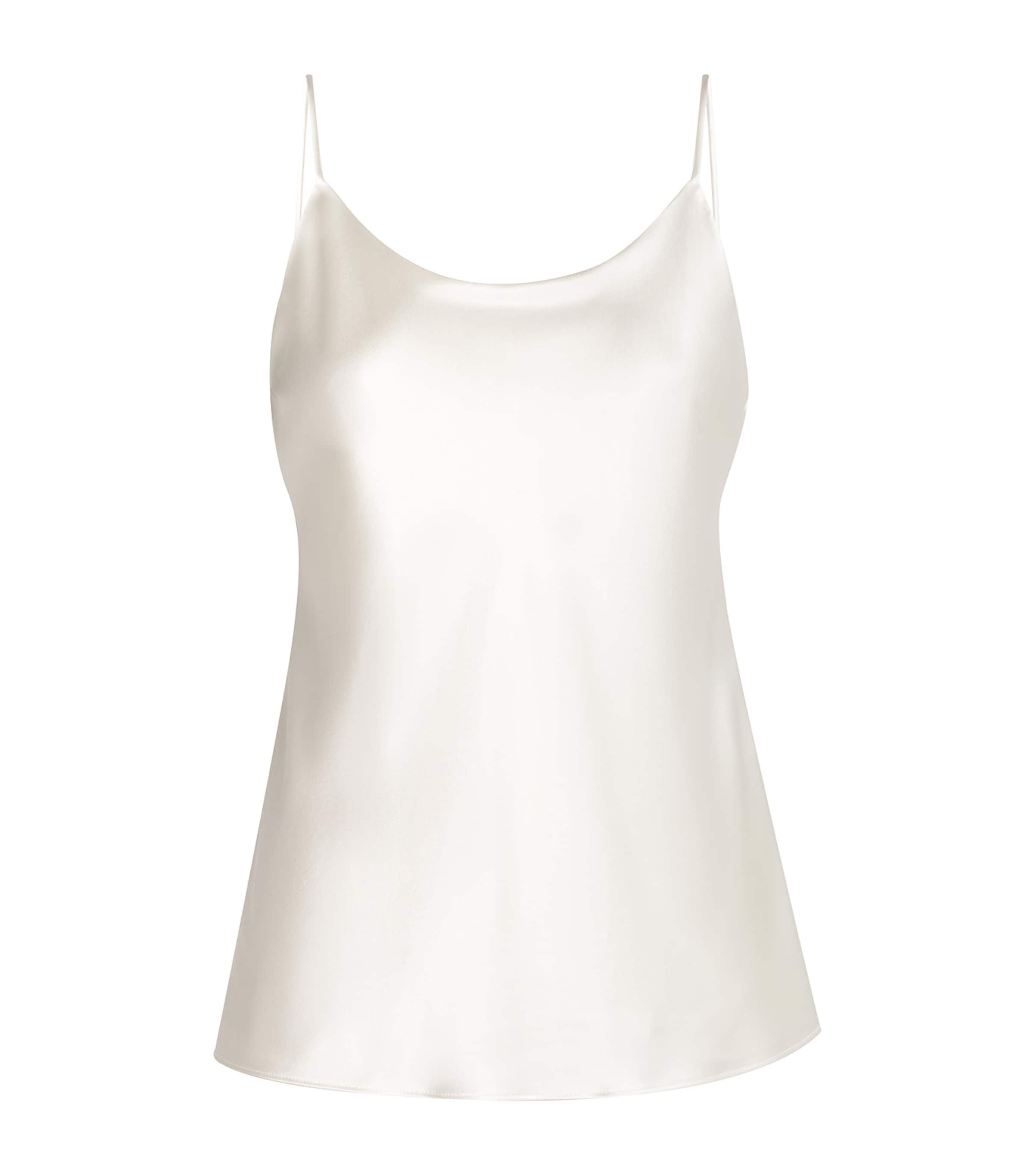 Max Mara Silk Cami Top In White