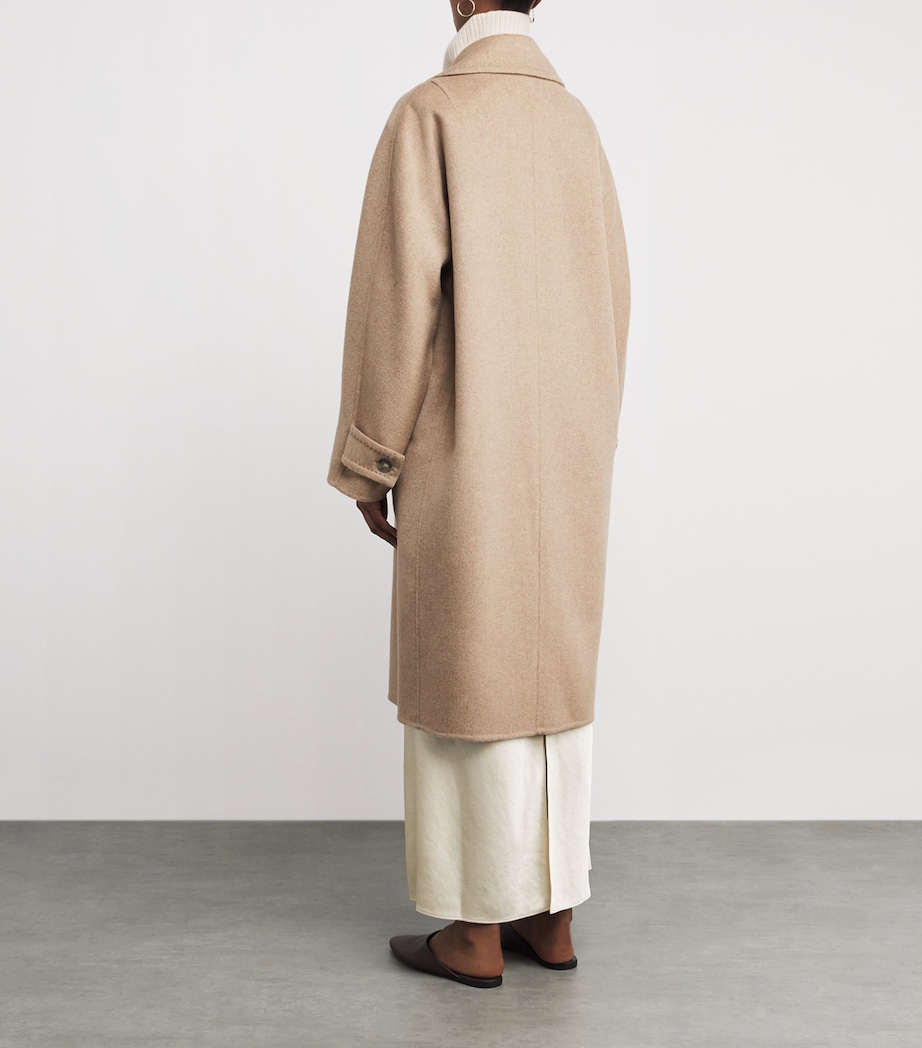 Joseph Womens Wool-Cashmere Franco Coat Powder Melange Image 4