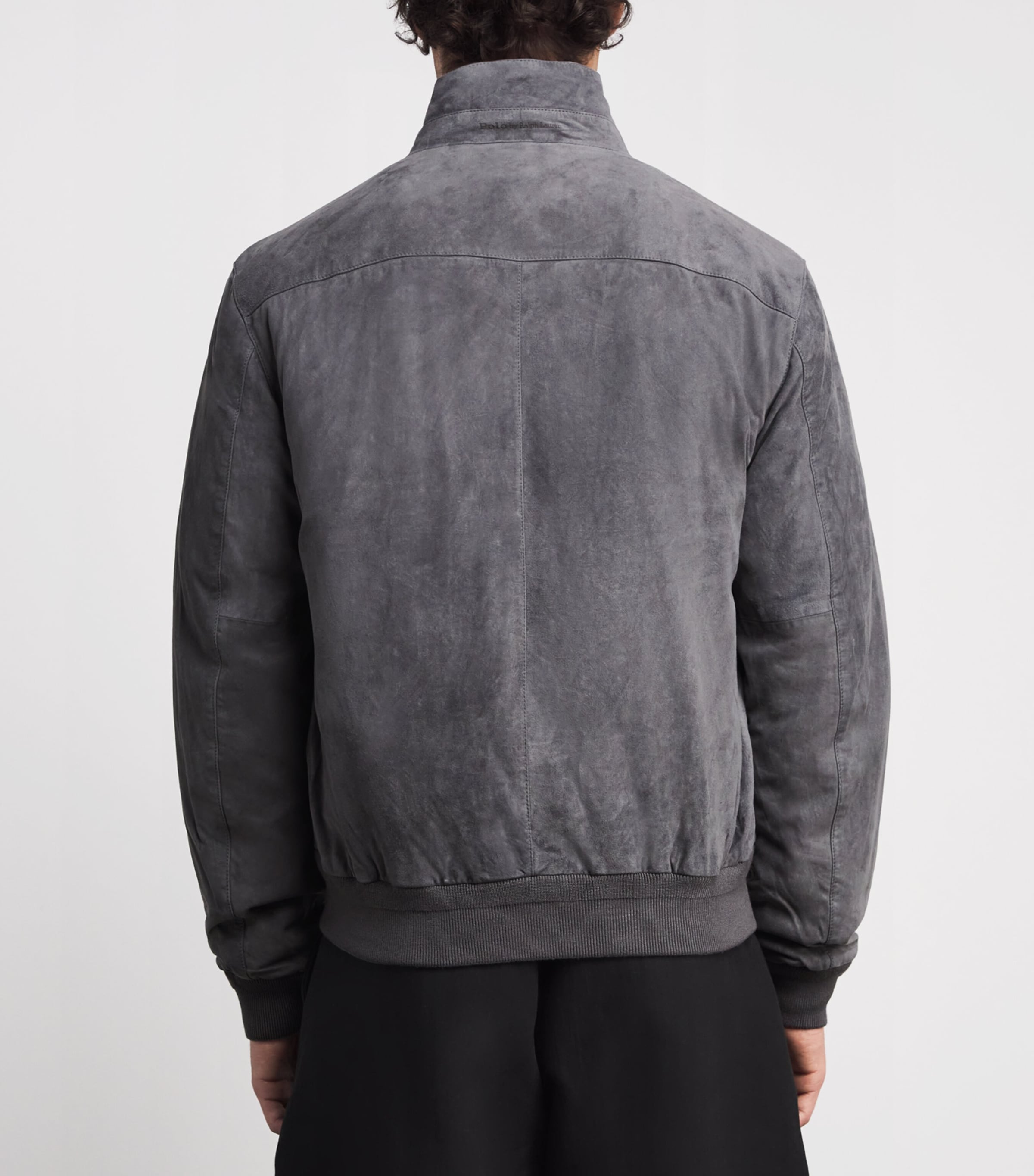 Suede Bomber Jacket LOFT GREY Image 4