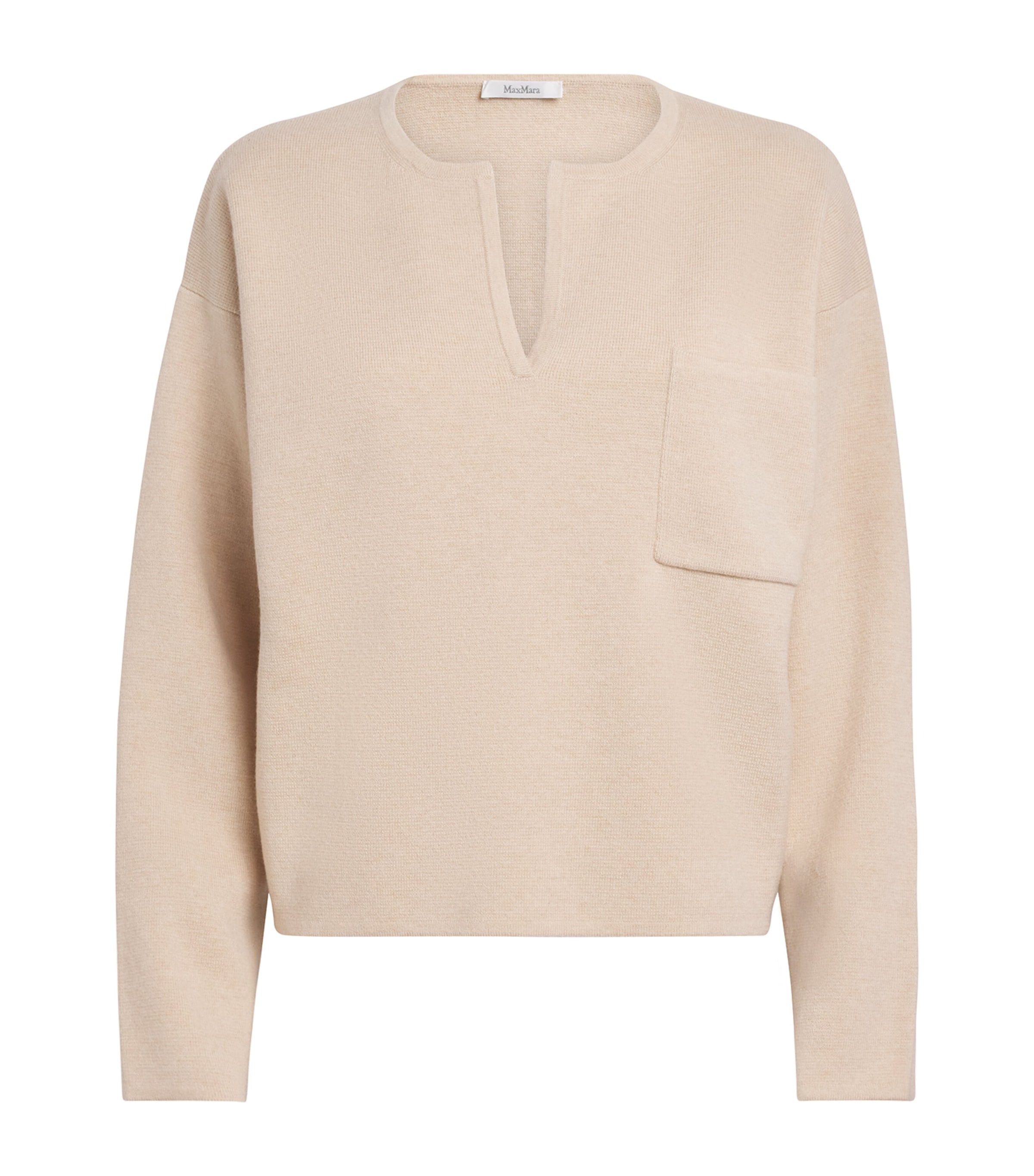 Wool-Cashmere V-Neck Sweater BEIGE Image 1