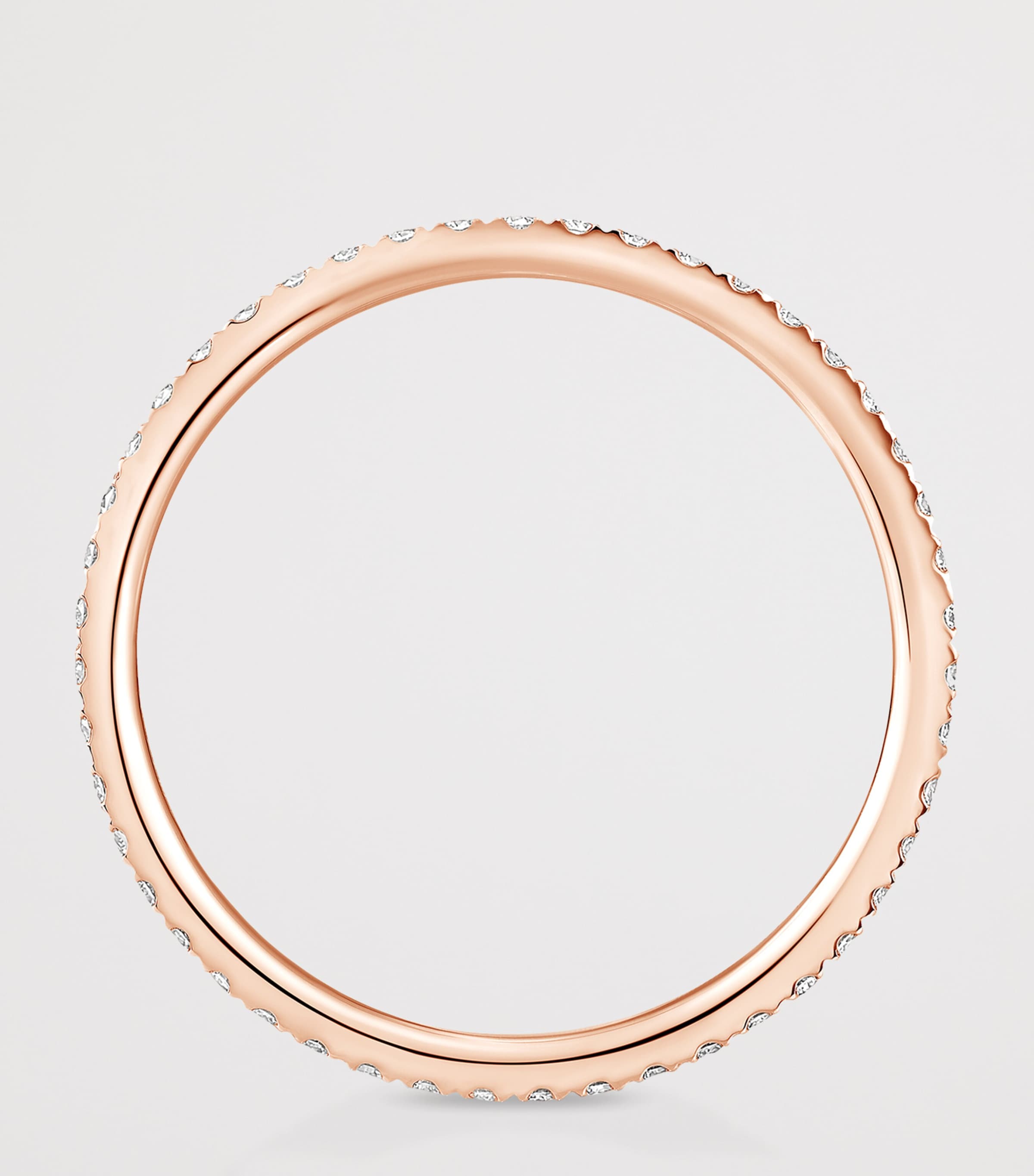 Messika Gatsby Pink Gold and Diamond Pavé Wedding Ring Pink Gold Image 3