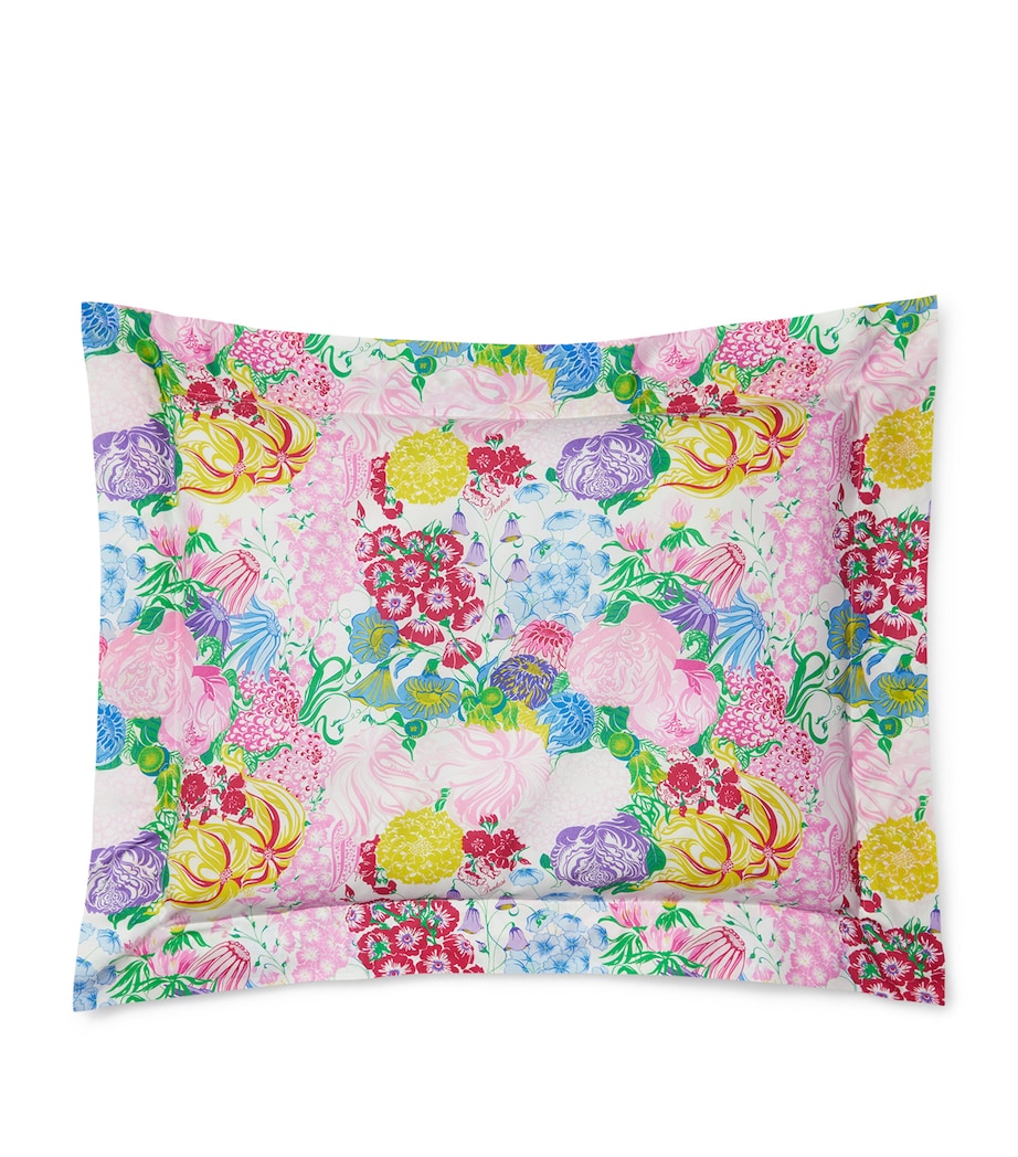 Cotton Millefiori King Sham Pillowcase (50cm x 90cm) PINK Image 1