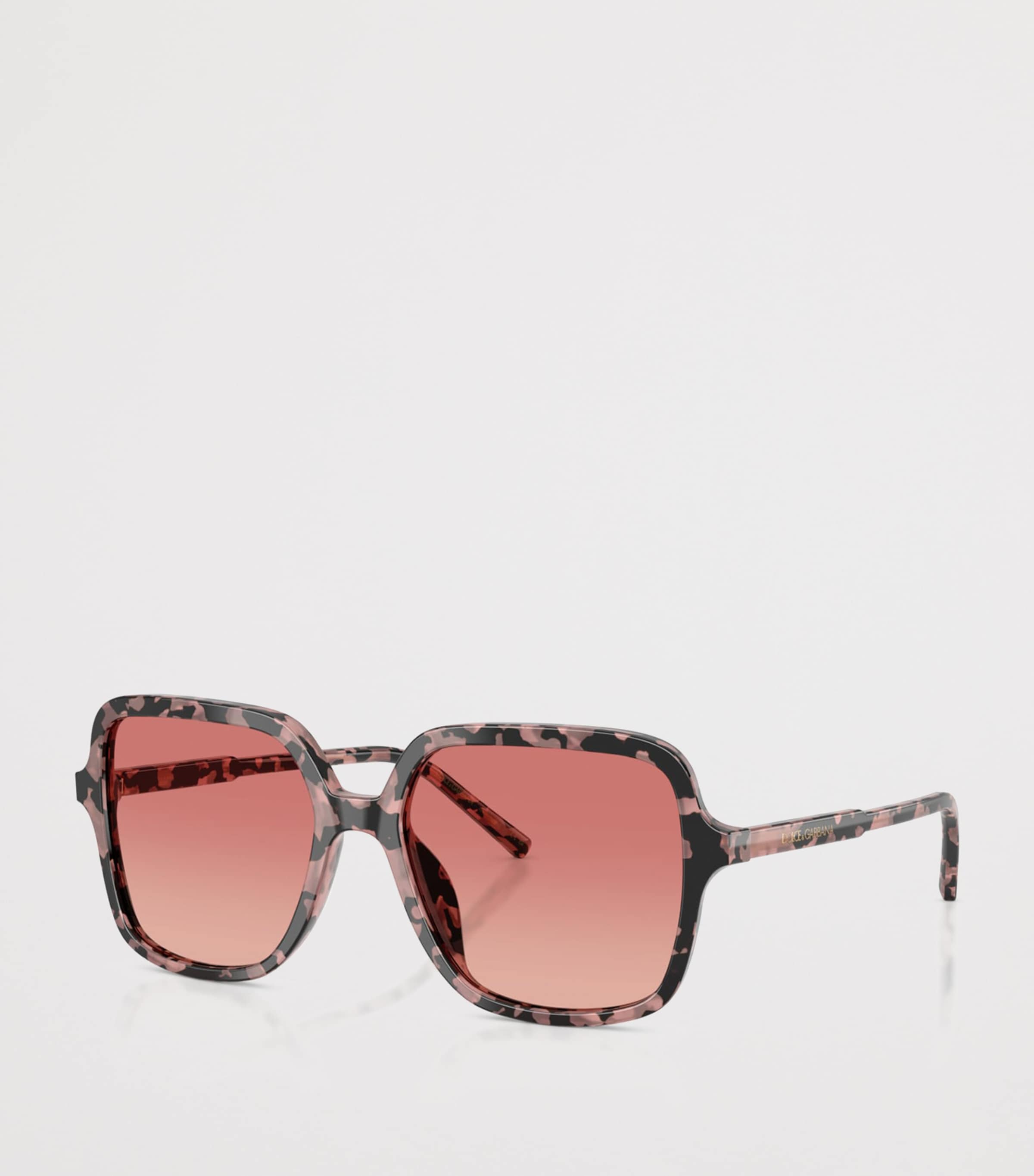 Dolce&Gabbana Camouflage Print Square Sunglasses Brown Image 2