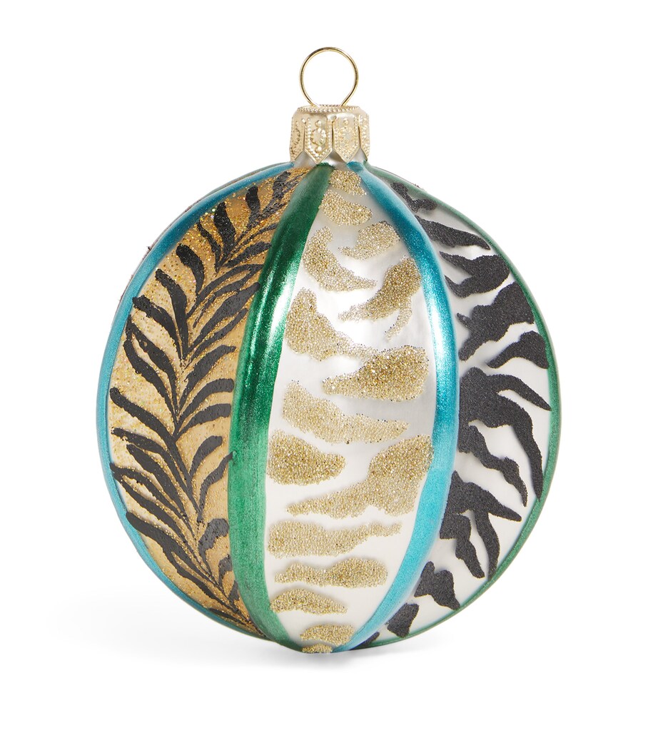 Set 12 Palline Natalizie Mini Leopardo E Zebra | Decorazioni Albero In Vetro Animalier Safari 3 Cm