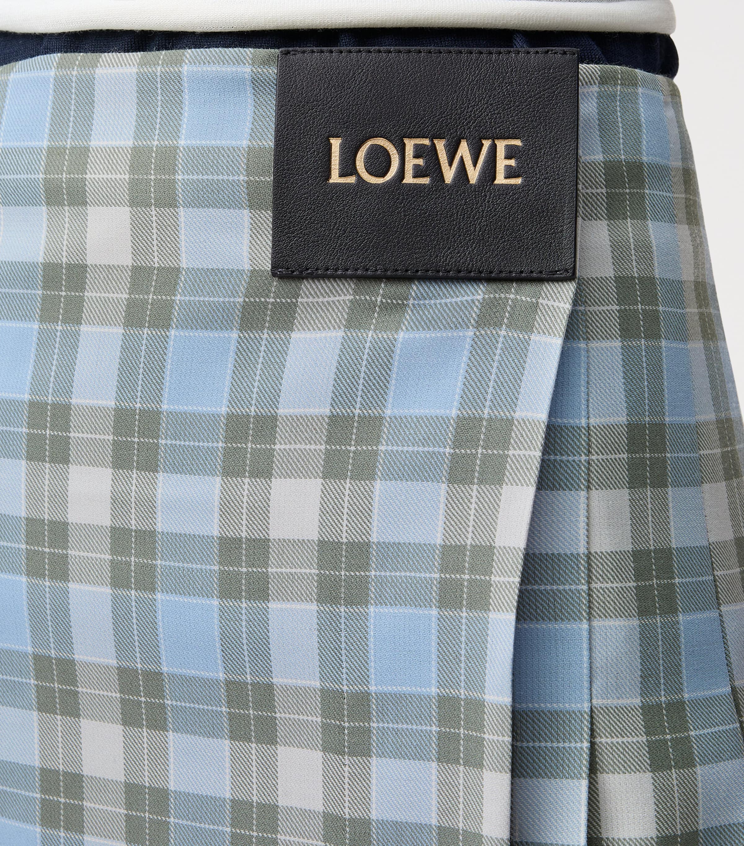 Check Pleated Midi Skirt LIGHT BLUE/WHITE Image 5