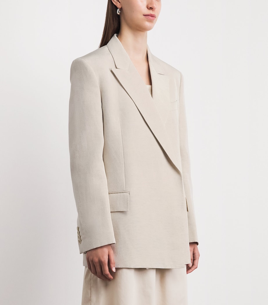 FFORME Womens Double-Breasted Winslow Blazer Bone Image 4