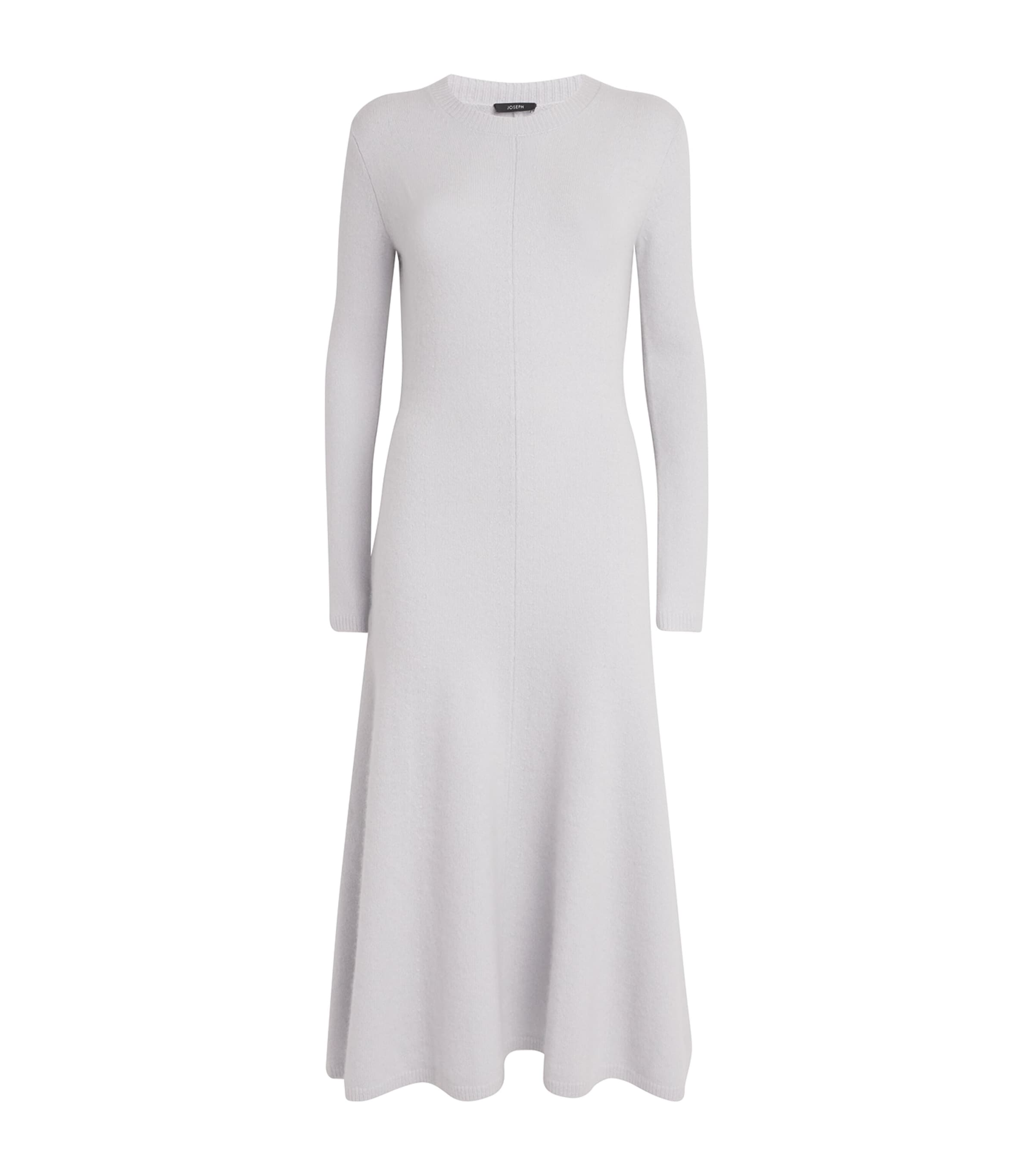 Shop Joseph Brushed Cashmere-blend Midi Dress In Grey