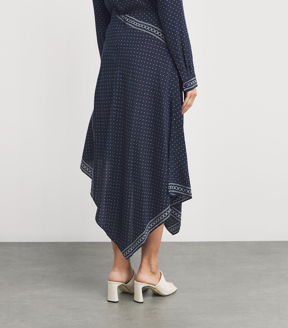 Asymmetric Hartley Midi Skirt B1106 NAVY MULTI Image 4