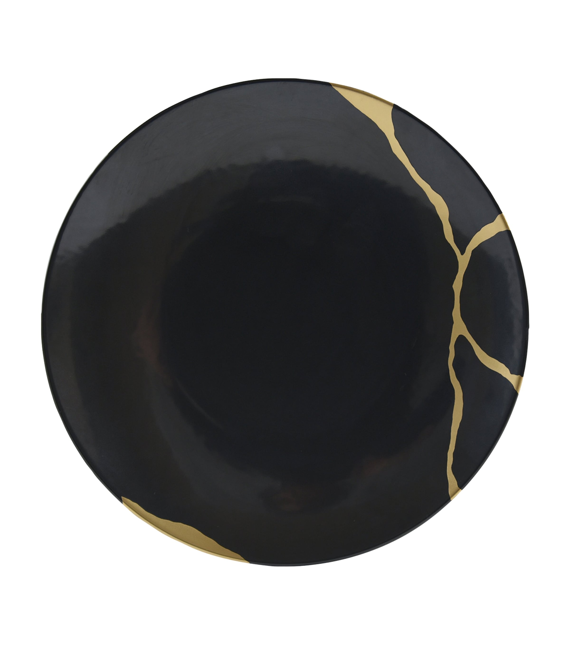 BERNARDAUD KINTSUGI CHARBON DESSERT PLATE 