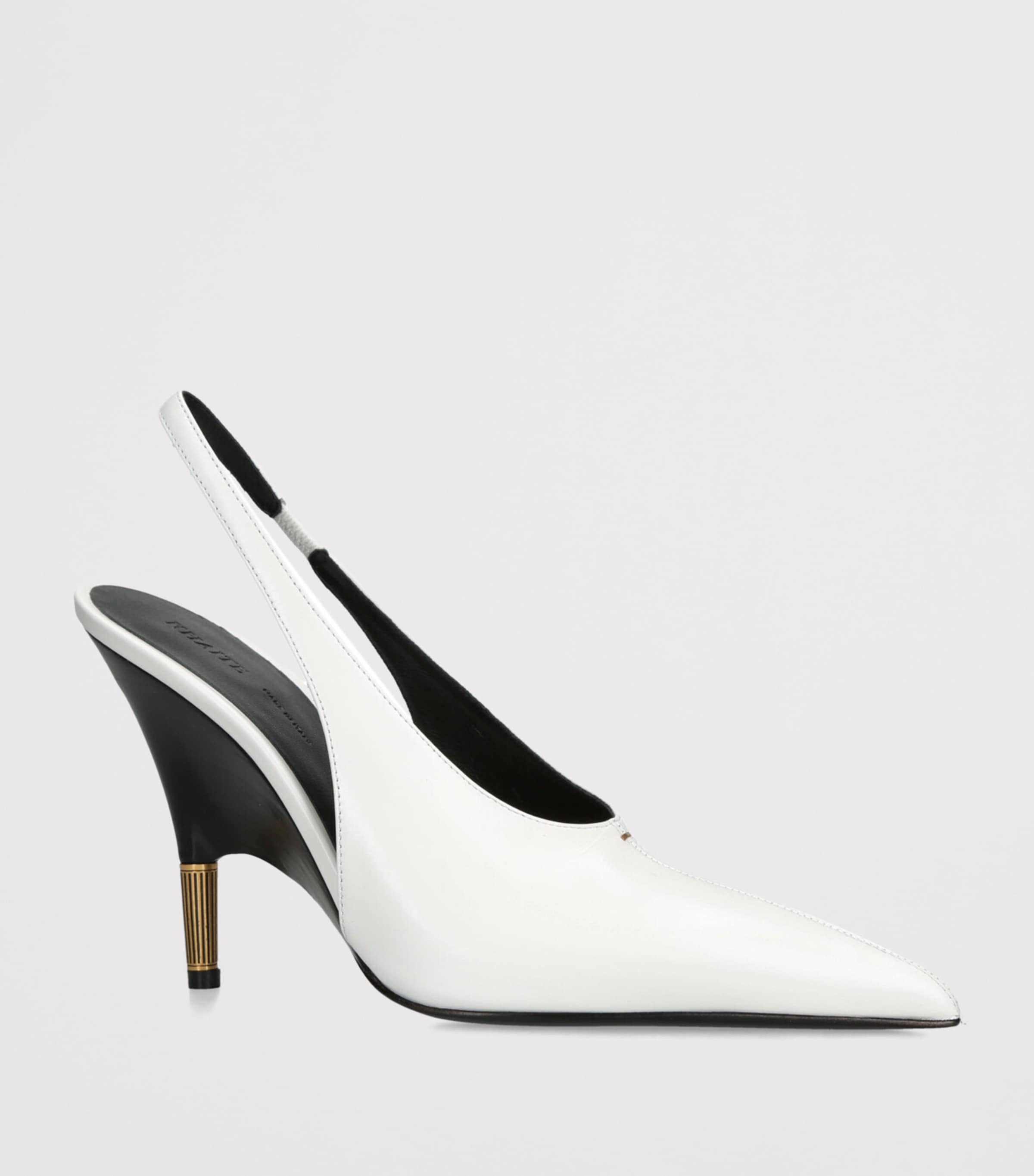 Khaite Leather Bella Pumps 100 White Image 3