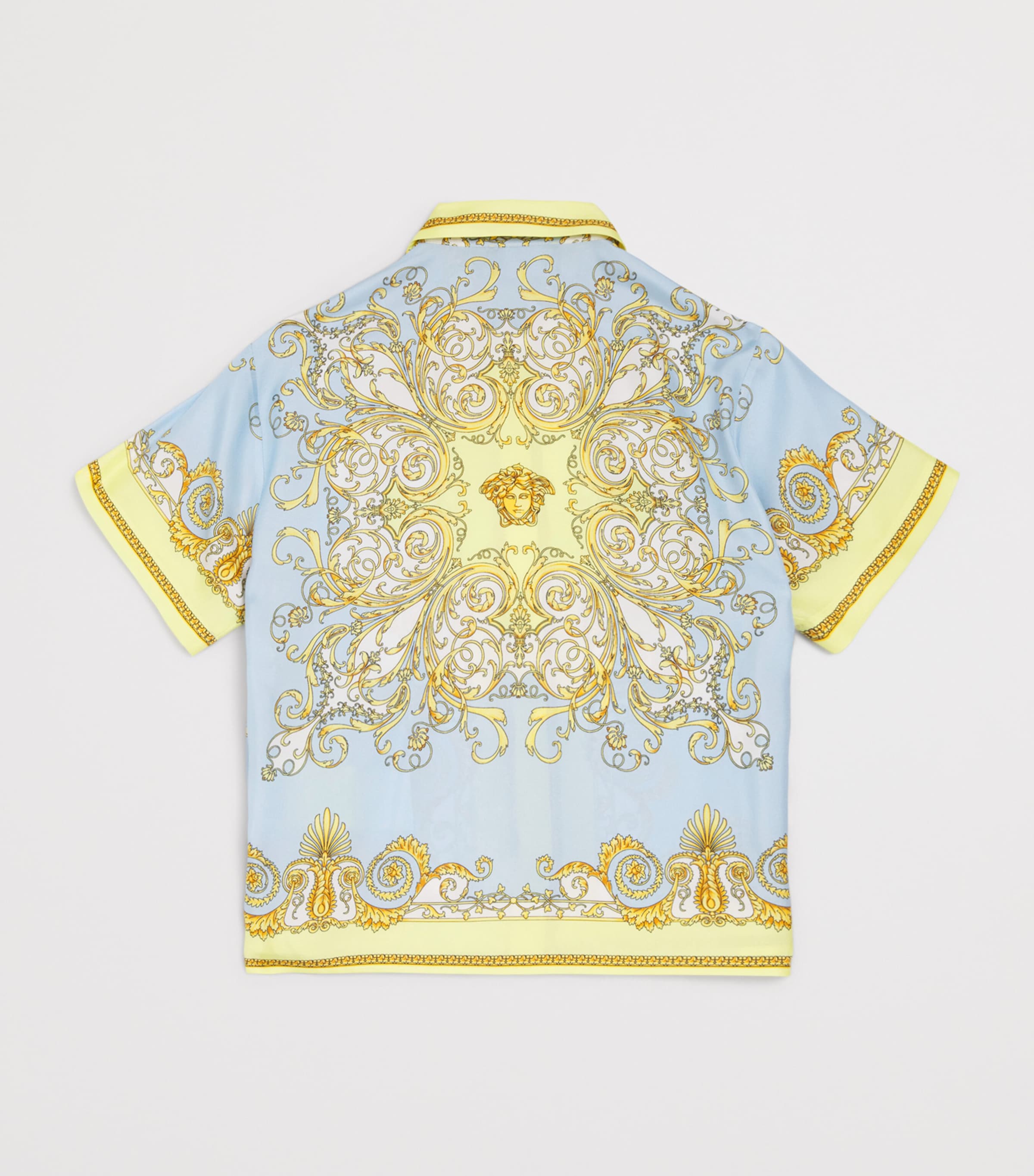 Silk Barocco Shirt (6-14 Years) 5Y580 YELL+95 BLUE Image 2