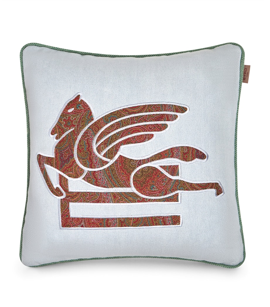 Linen Somerset Embroidered Cushion (45cm x 45cm) B0071 PALE BLUE Image 1