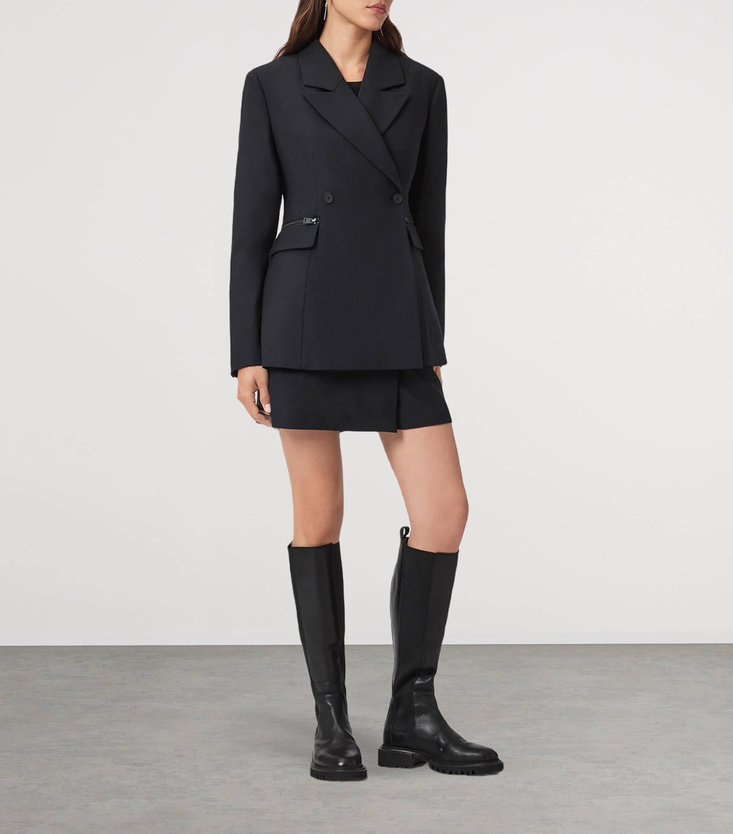 Double-Breasted Mimi Blazer BLACK Image 3