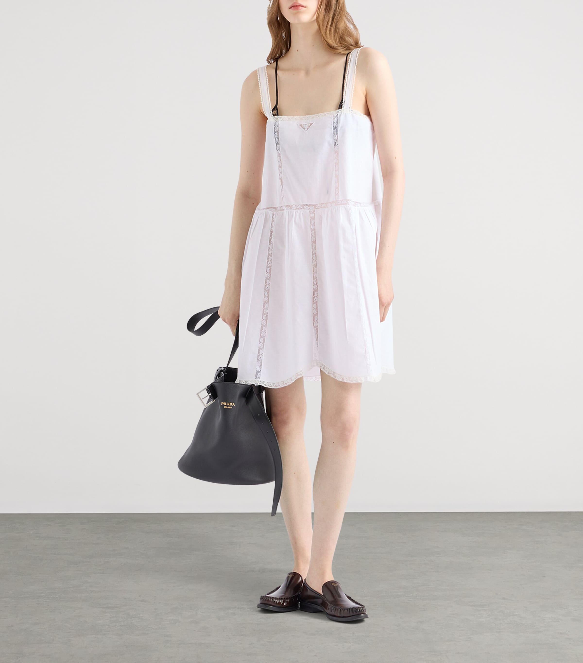Prada コットン ミニドレス Cotton mini-dress 関税込 Prada Cable Cotton Mini Dress - Bergdorf Goodman