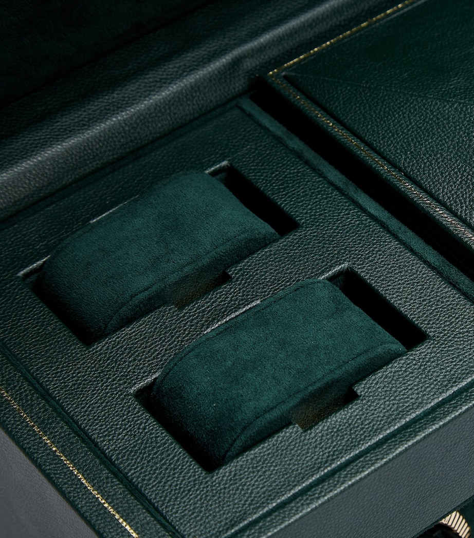 Vegan Leather Triple Watch Winder GREEN Image 4