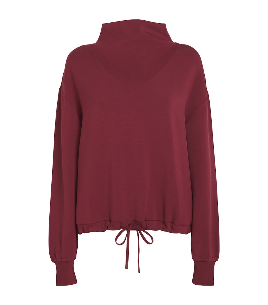Cowl-Neck Betsy Sweatshirt NEW MAROON Image 1