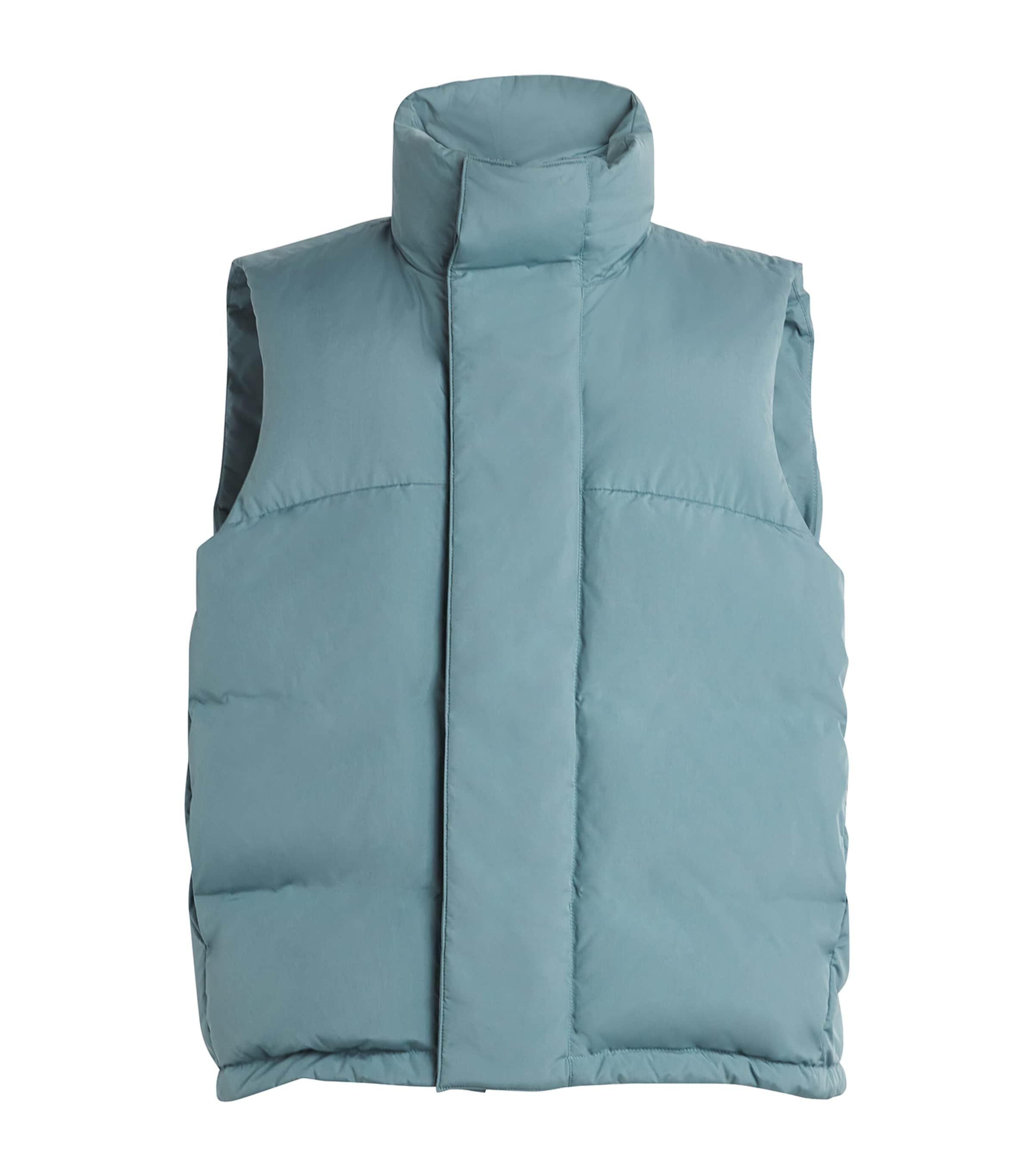 Le 17 Septembre Down-filled Cropped Gilet In Blue