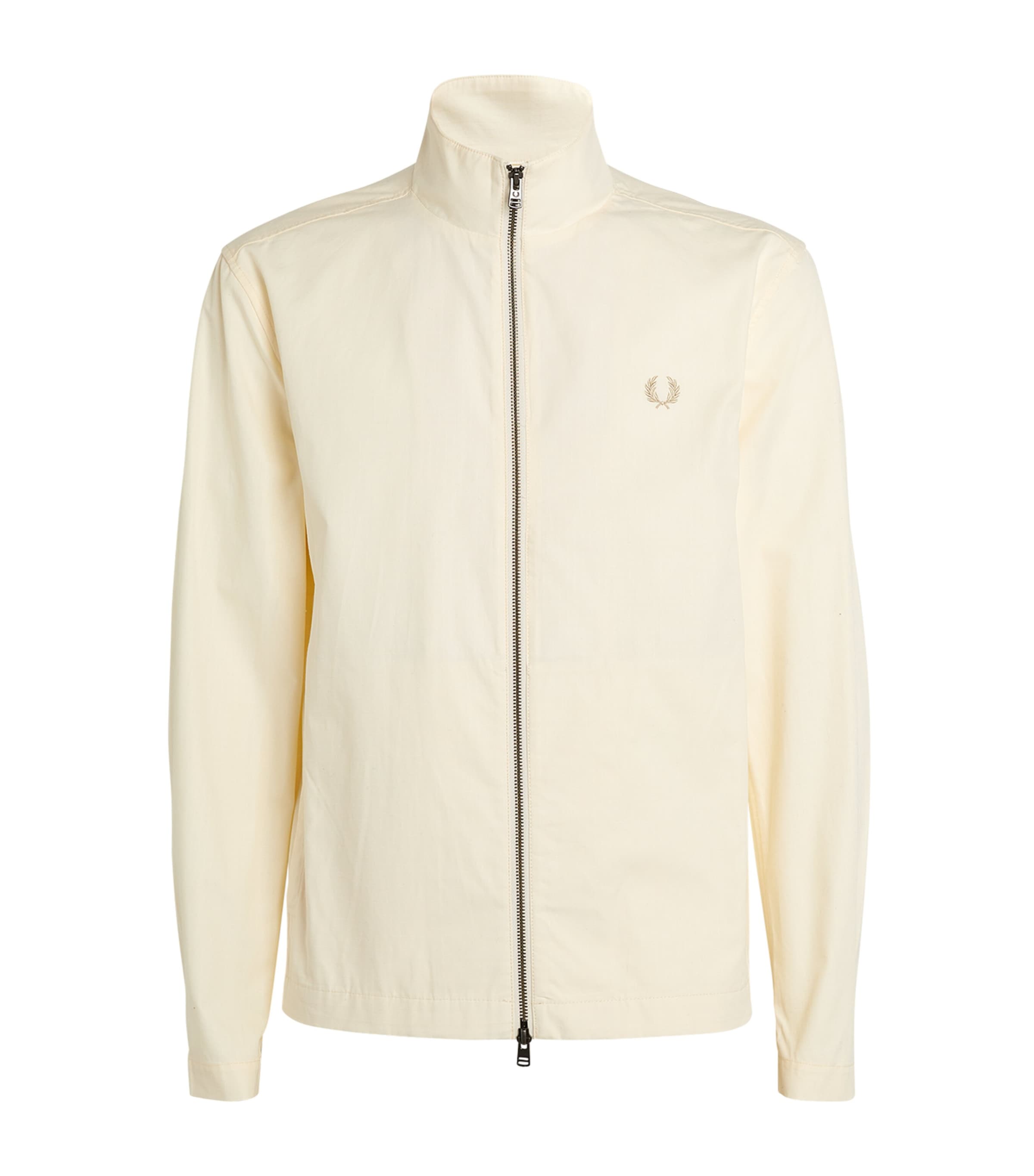 Shop Fred Perry Cotton Ripstop Track Jacket In White