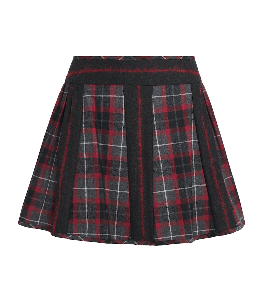 Vivienne Westwood Womens Wool-Blend Bell Mini Skirt Charcoal/red Image 1